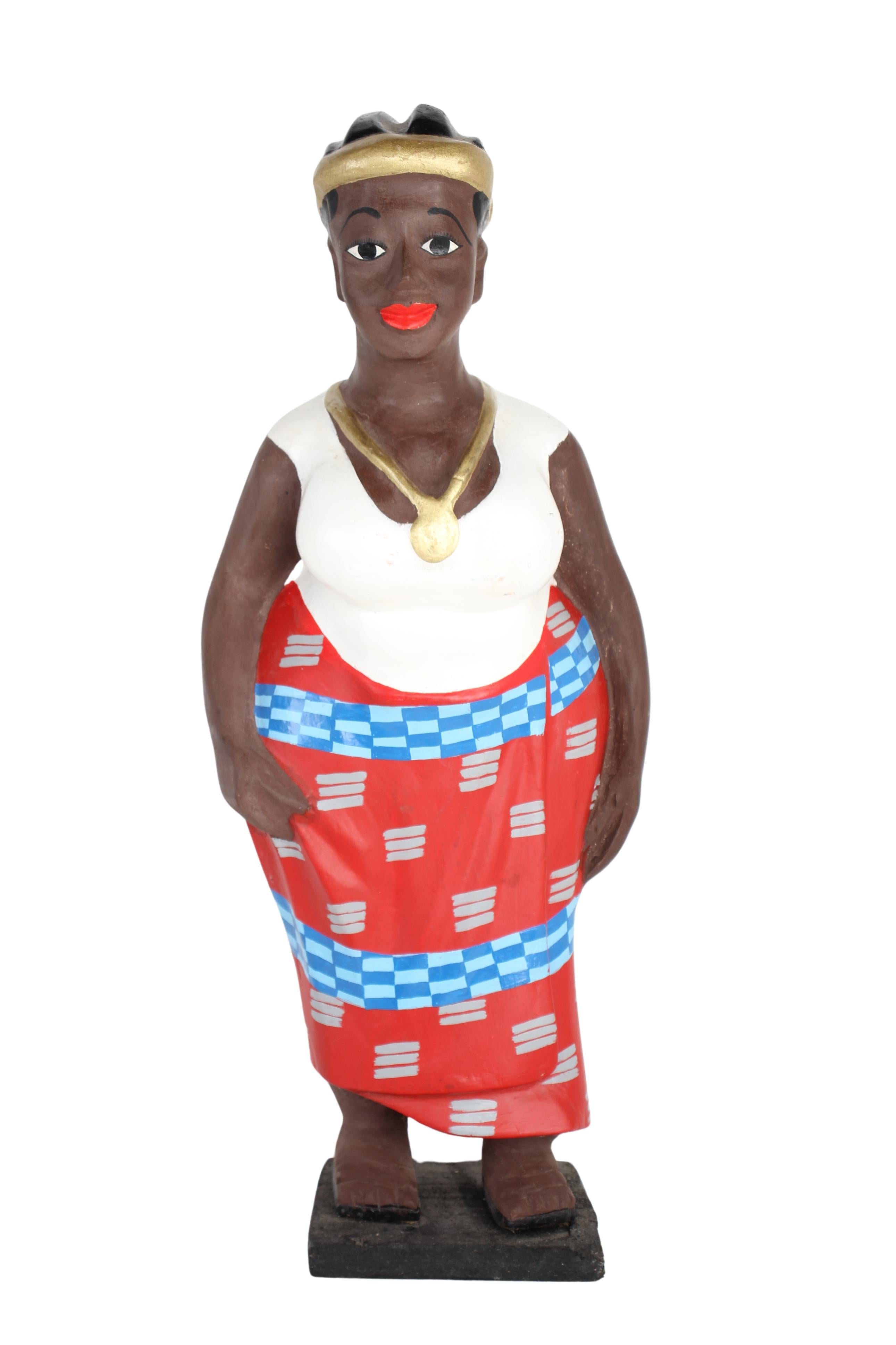 Baule Tribe African Colonial Figures ~26.8" Tall (New 2024)