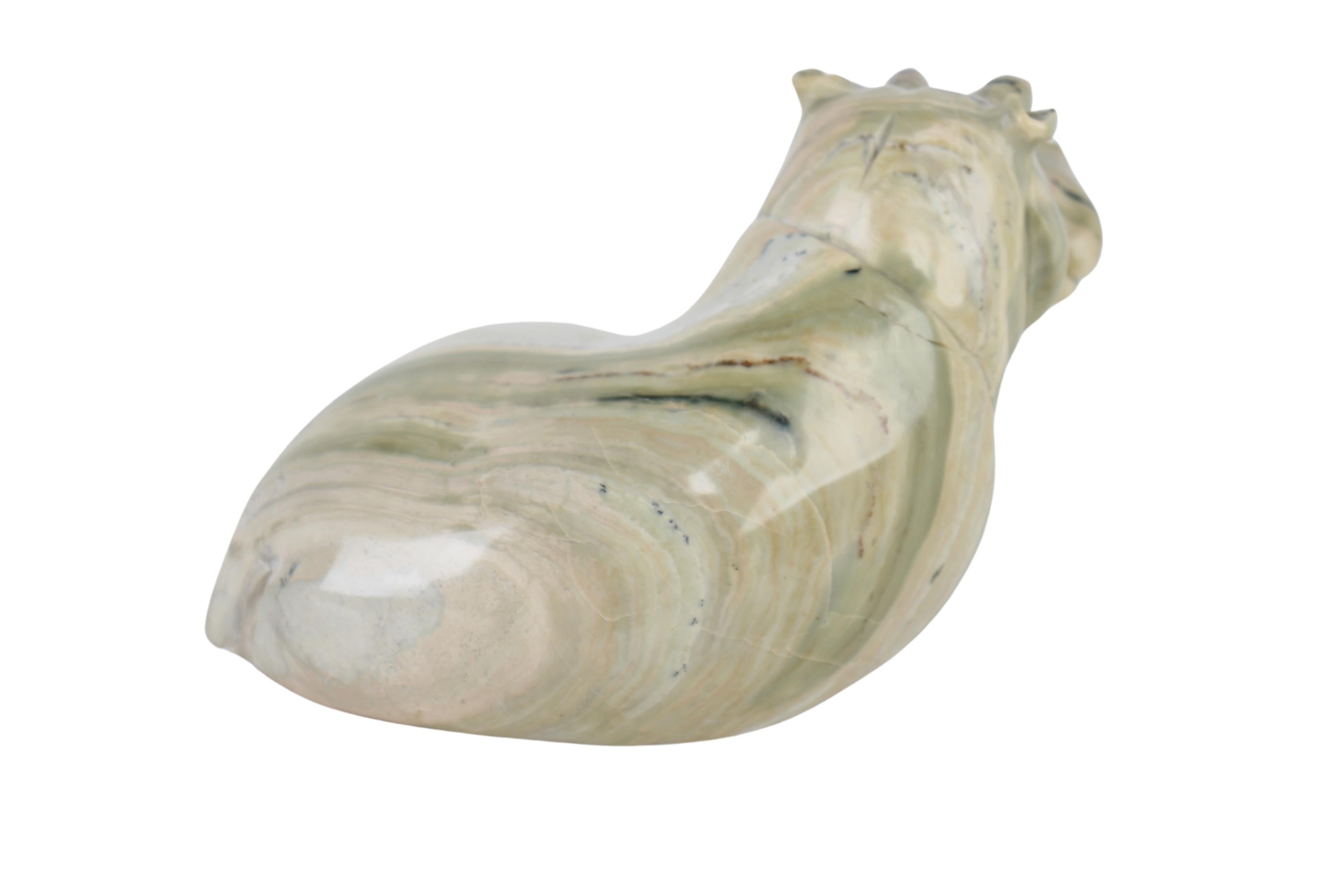 Shona Tribe Butter Jade Hippo ~3.7" Tall (New 2024)