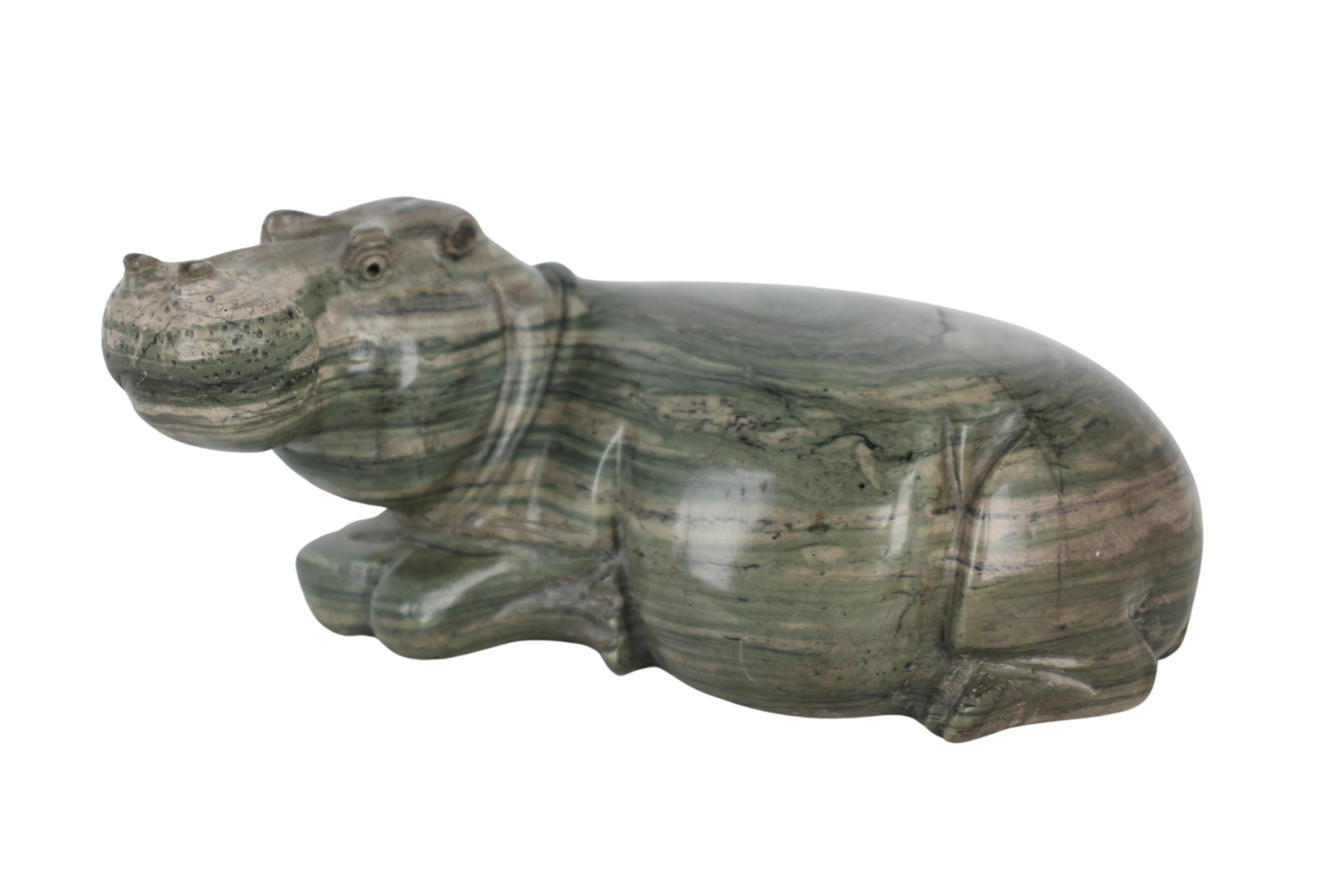Shona Tribe Butter Jade Hippo ~3.1" Tall (New 2024)