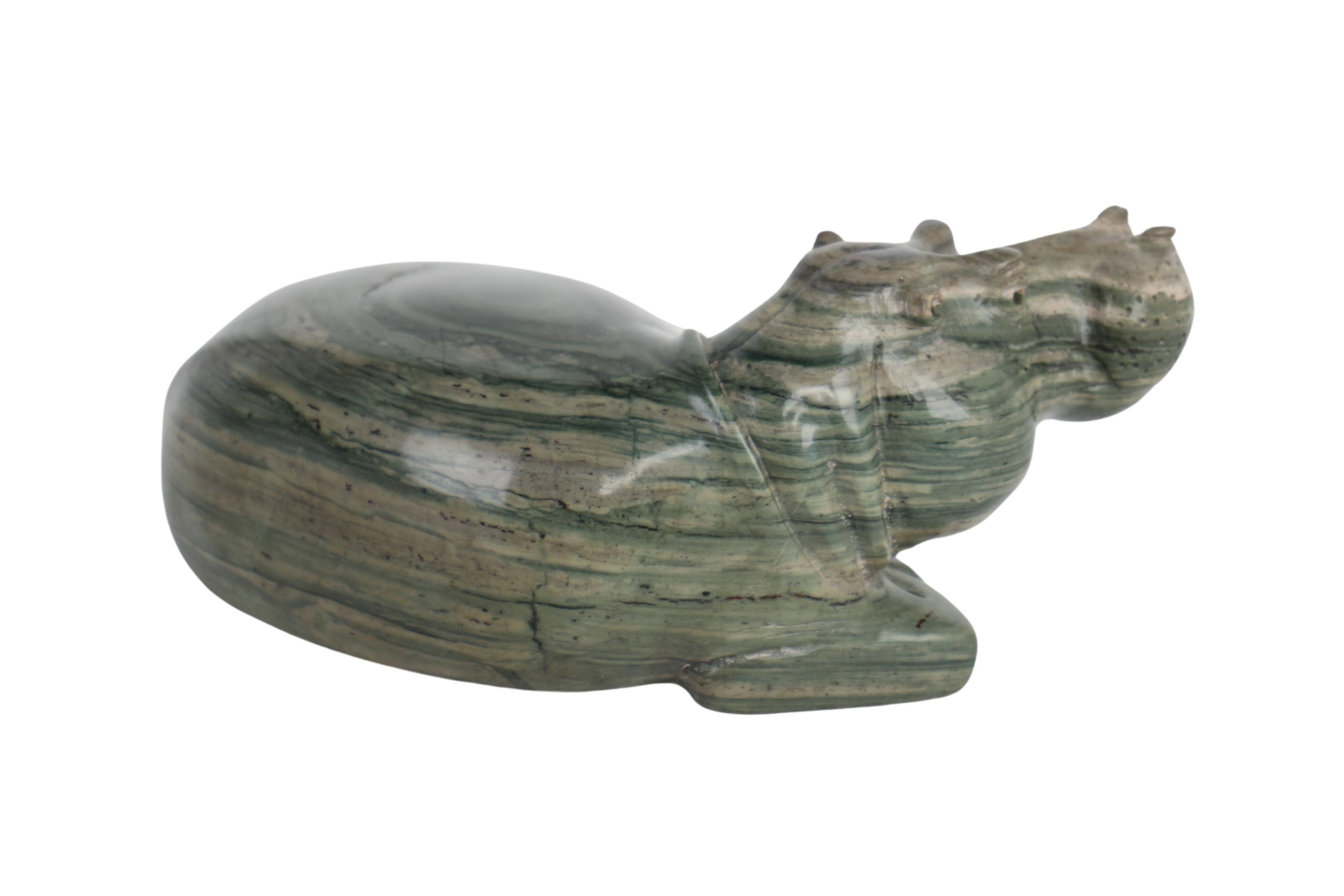 Shona Tribe Butter Jade Hippo ~3.1" Tall (New 2024)