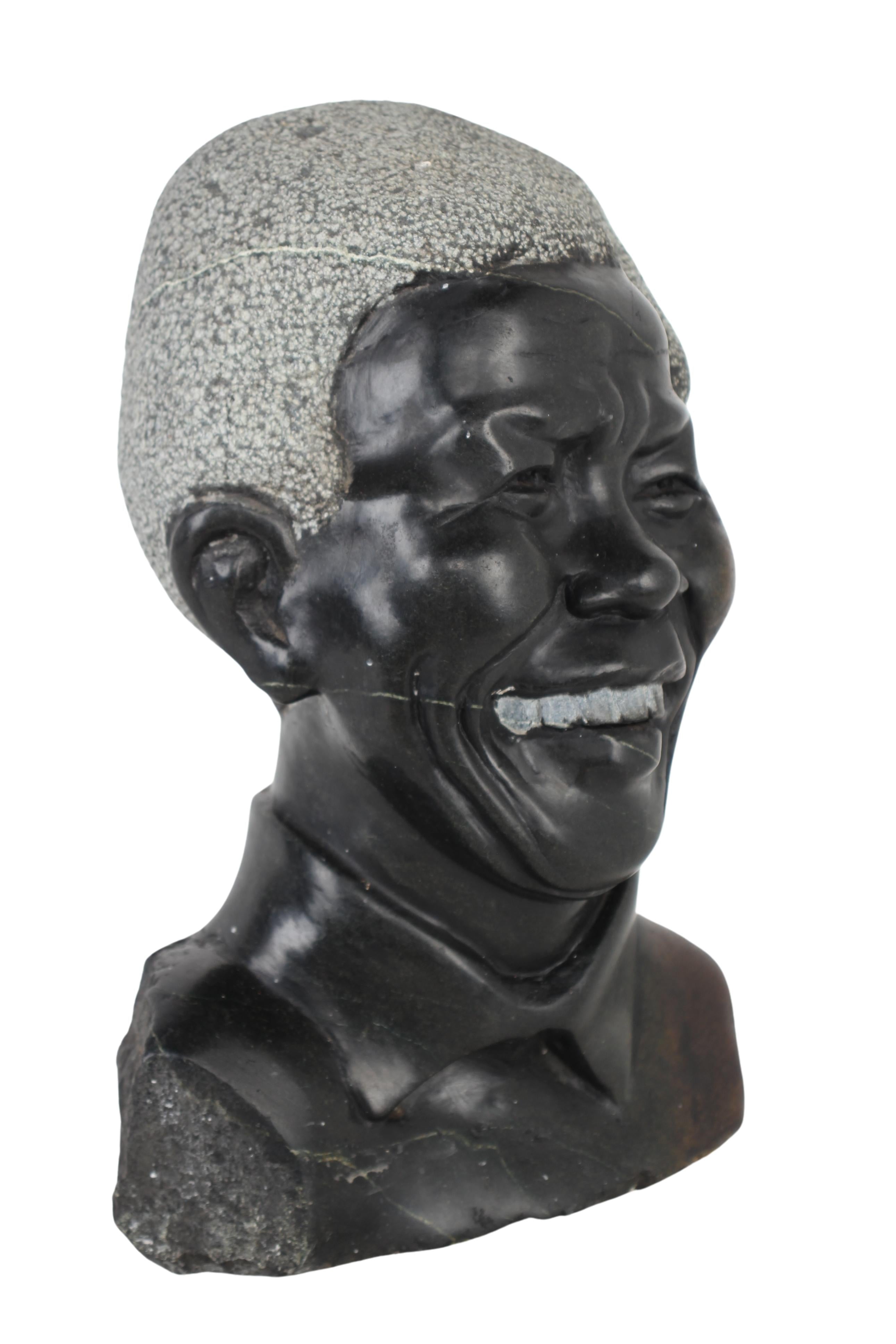 Shona Tribe Fruit Serpentine Madiba Bust ~11.8" Tall (New 2024)