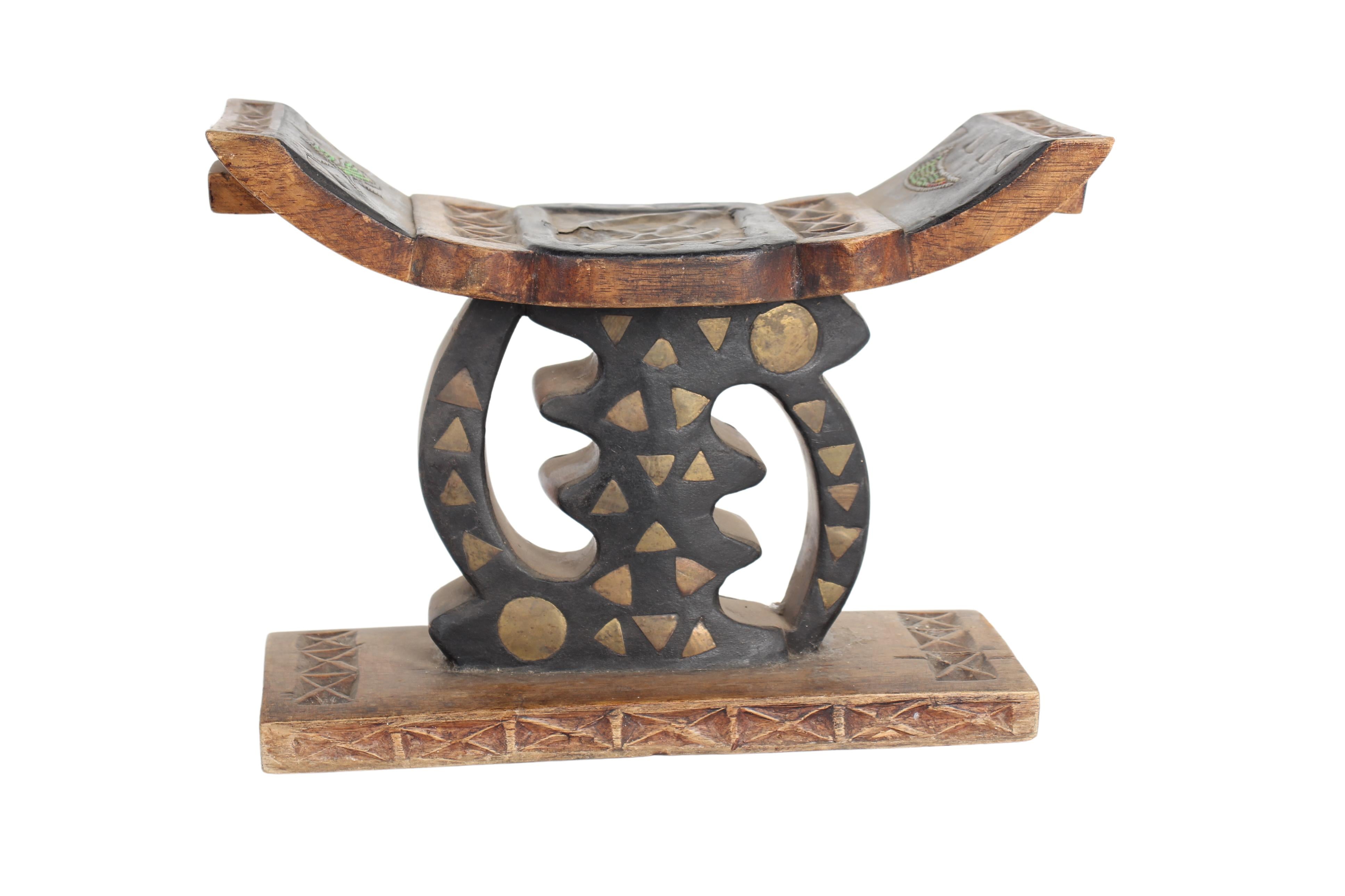 Ashanti Tribe Wooden Stools ~10.1" Tall (New 2024)