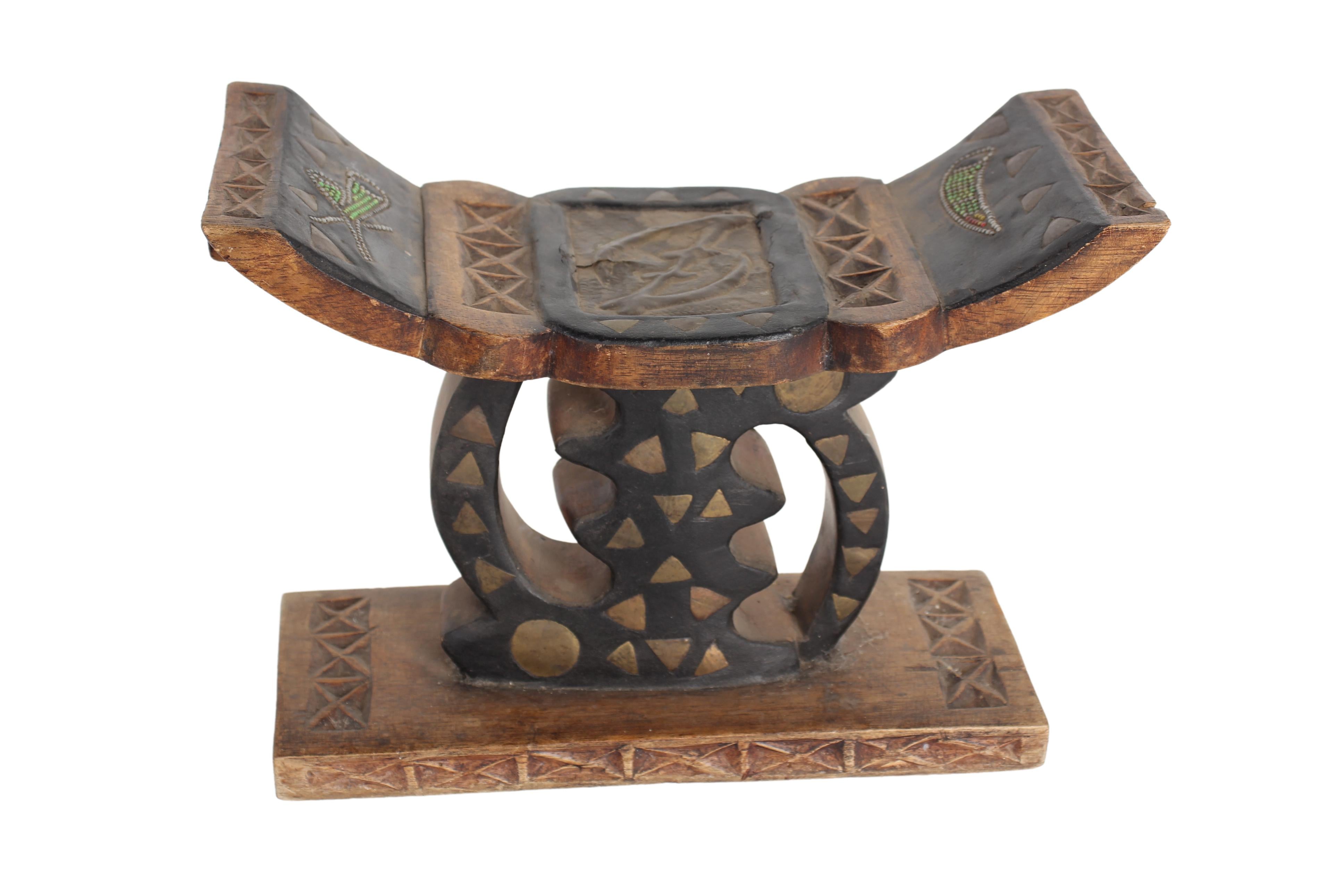 Ashanti Tribe Wooden Stools ~10.1" Tall (New 2024)
