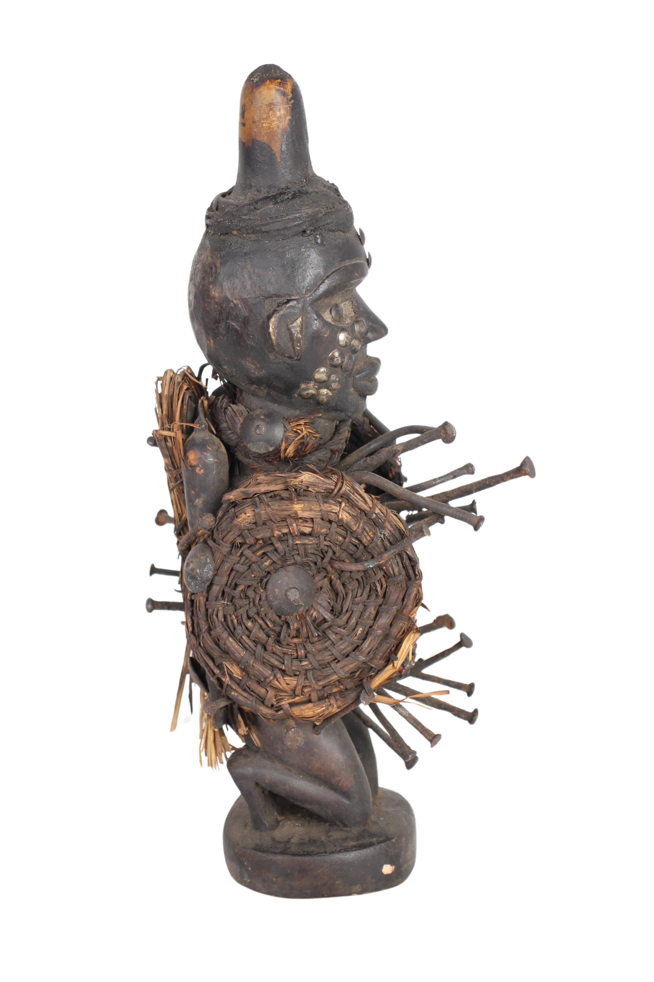 Bakongo Tribe Fetishes ~13.6" Tall (New 2024) - West African Artifacts