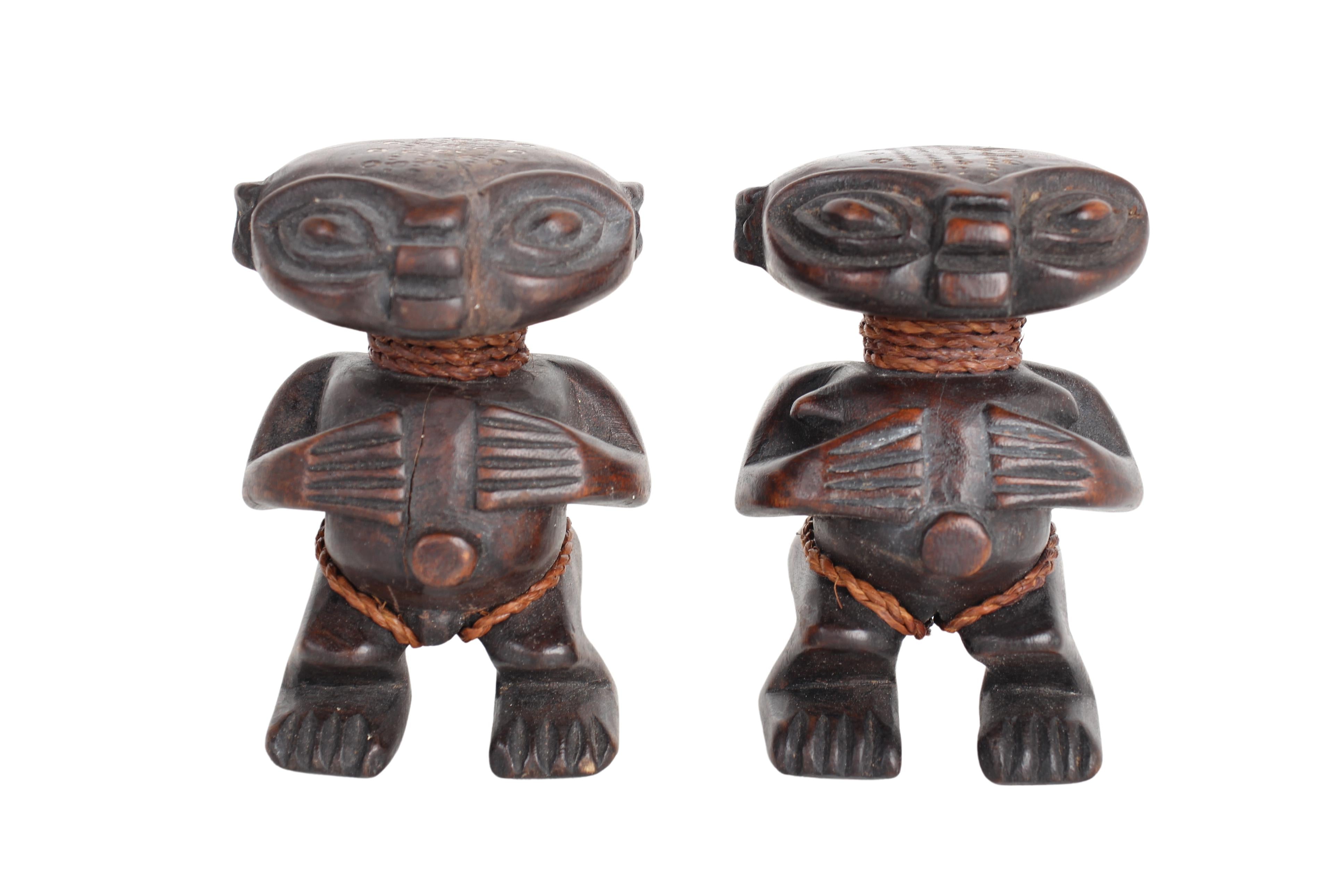 Pygmy Tribe Twa Couple Statues ~5.1" Tall (New 2024)