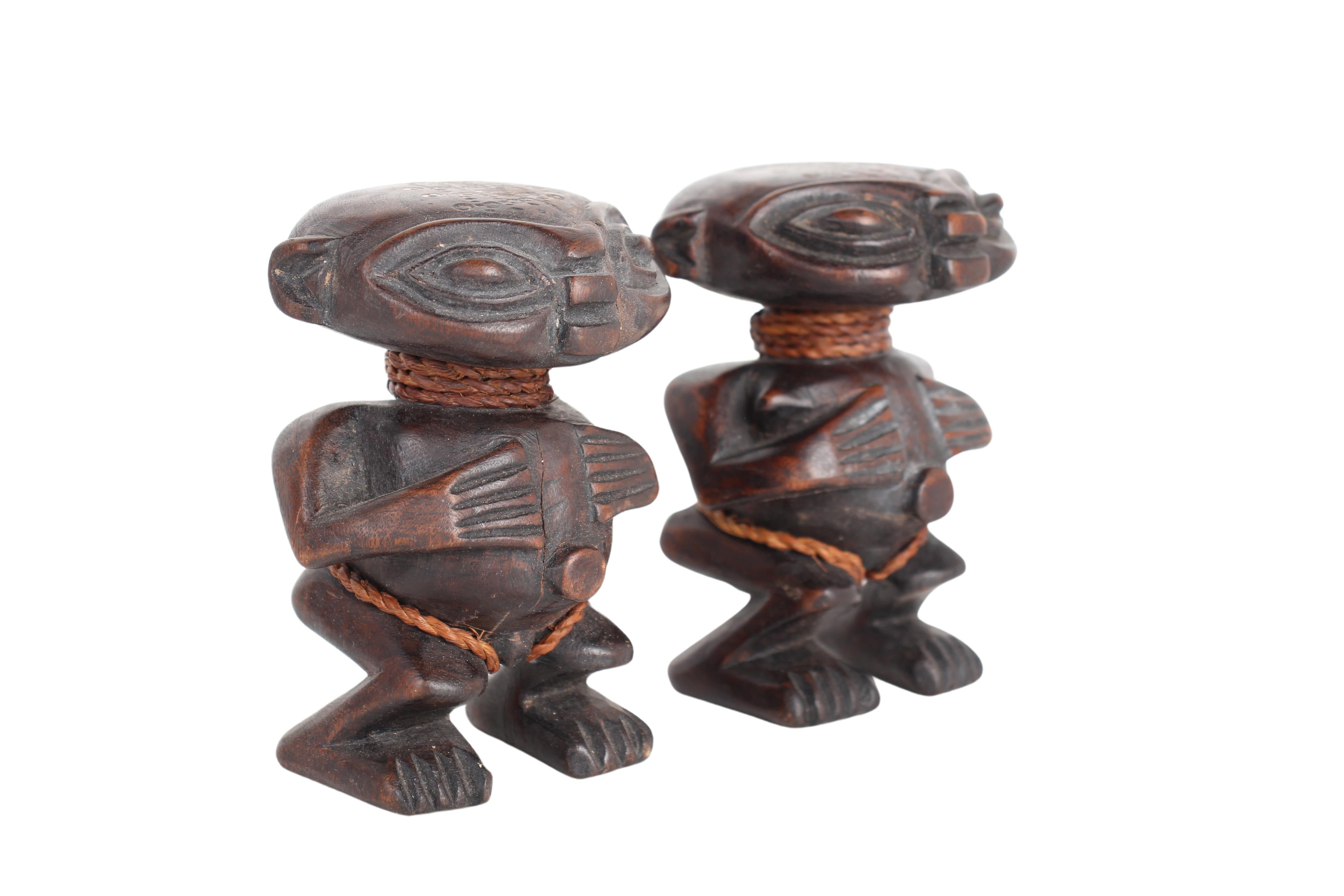 Pygmy Tribe Twa Couple Statues ~5.1" Tall (New 2024)