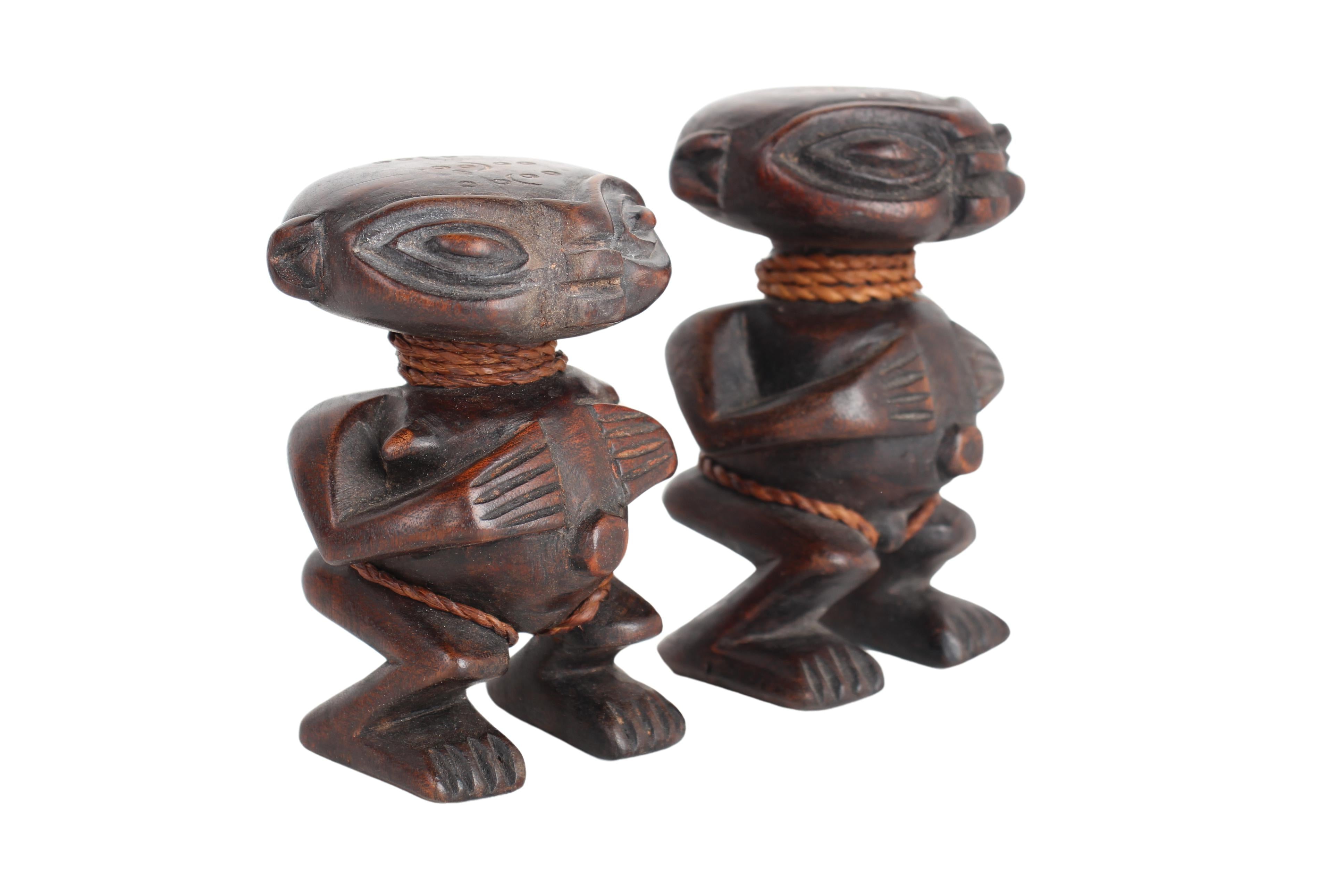 Pygmy Tribe Twa Couple Statues ~5.5" Tall (New 2024)