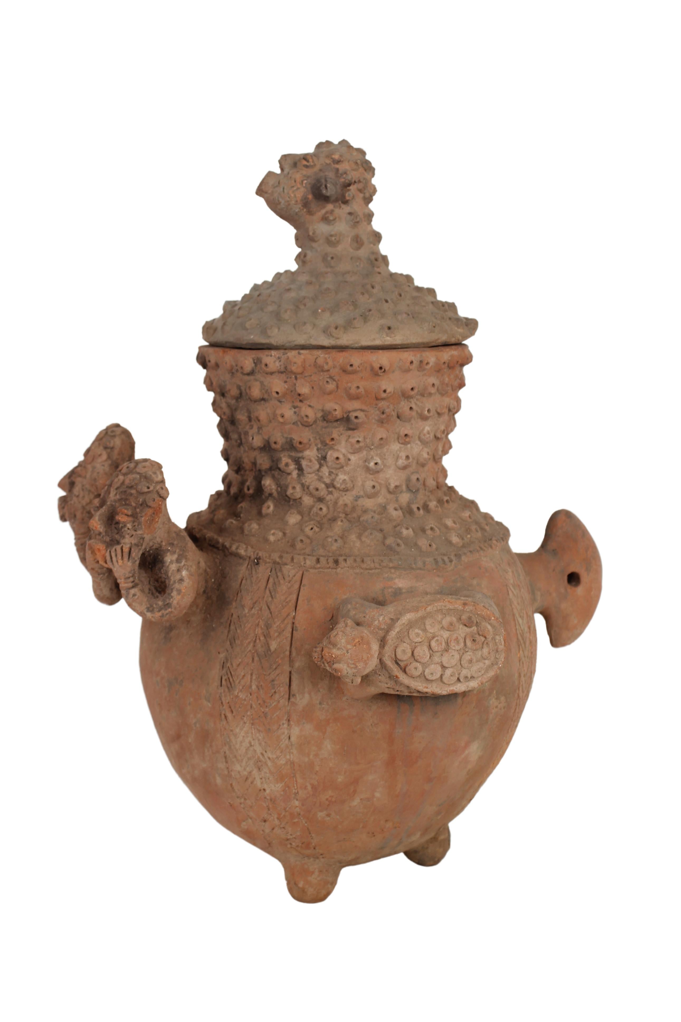 Igbo/Ibo Tribe Terracotta Antique Pot ~20.5" Tall (New 2024) - West African Artifacts