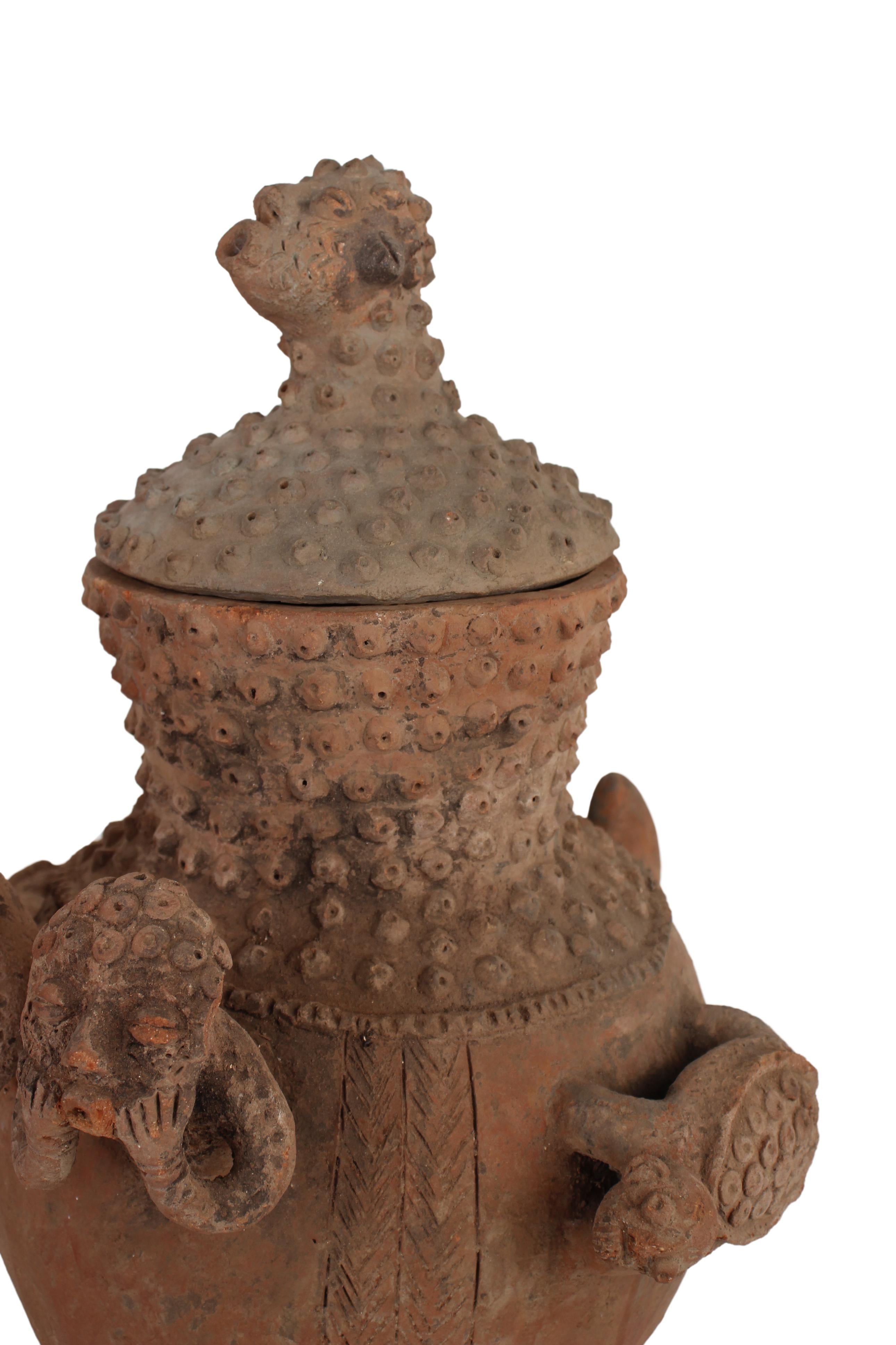 Igbo/Ibo Tribe Terracotta Antique Pot ~20.5" Tall (New 2024) - West African Artifacts