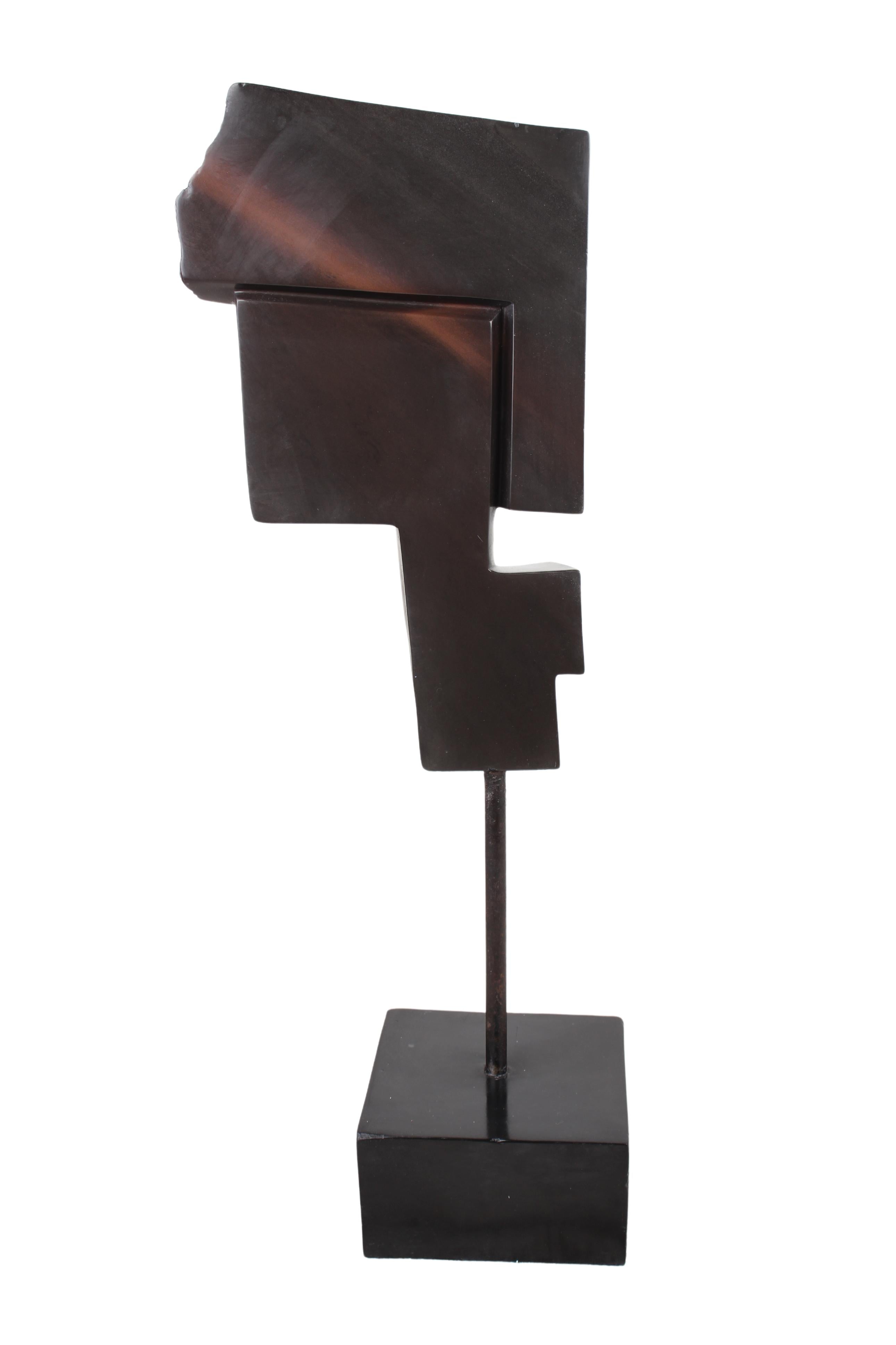 Shona Tribe Wonderstone Cubist Face Sculpture ~37.8" Tall (New 2024)