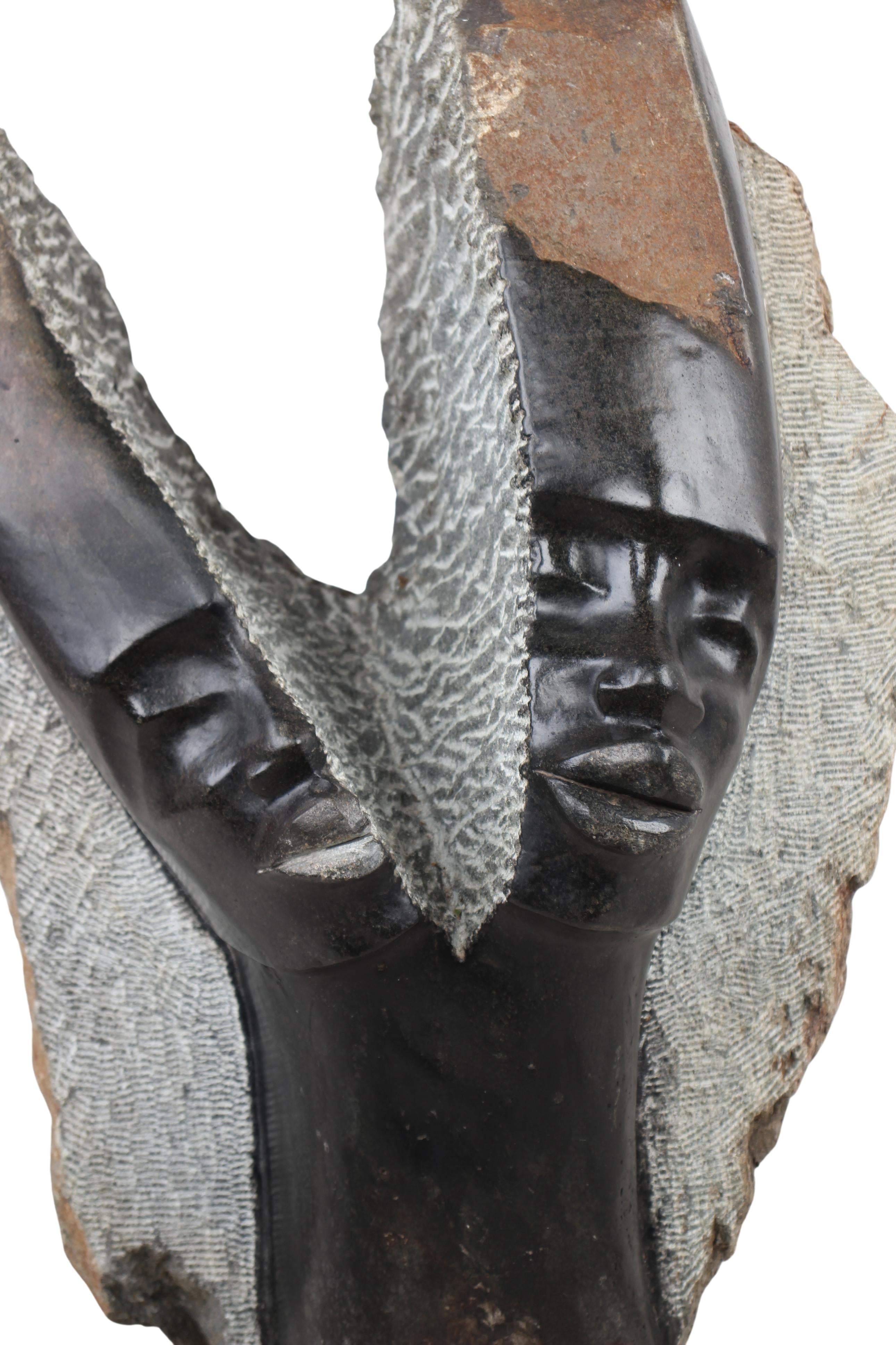 Shona Tribe Springstone Head Abstract ~26.8" Tall (New 2024)