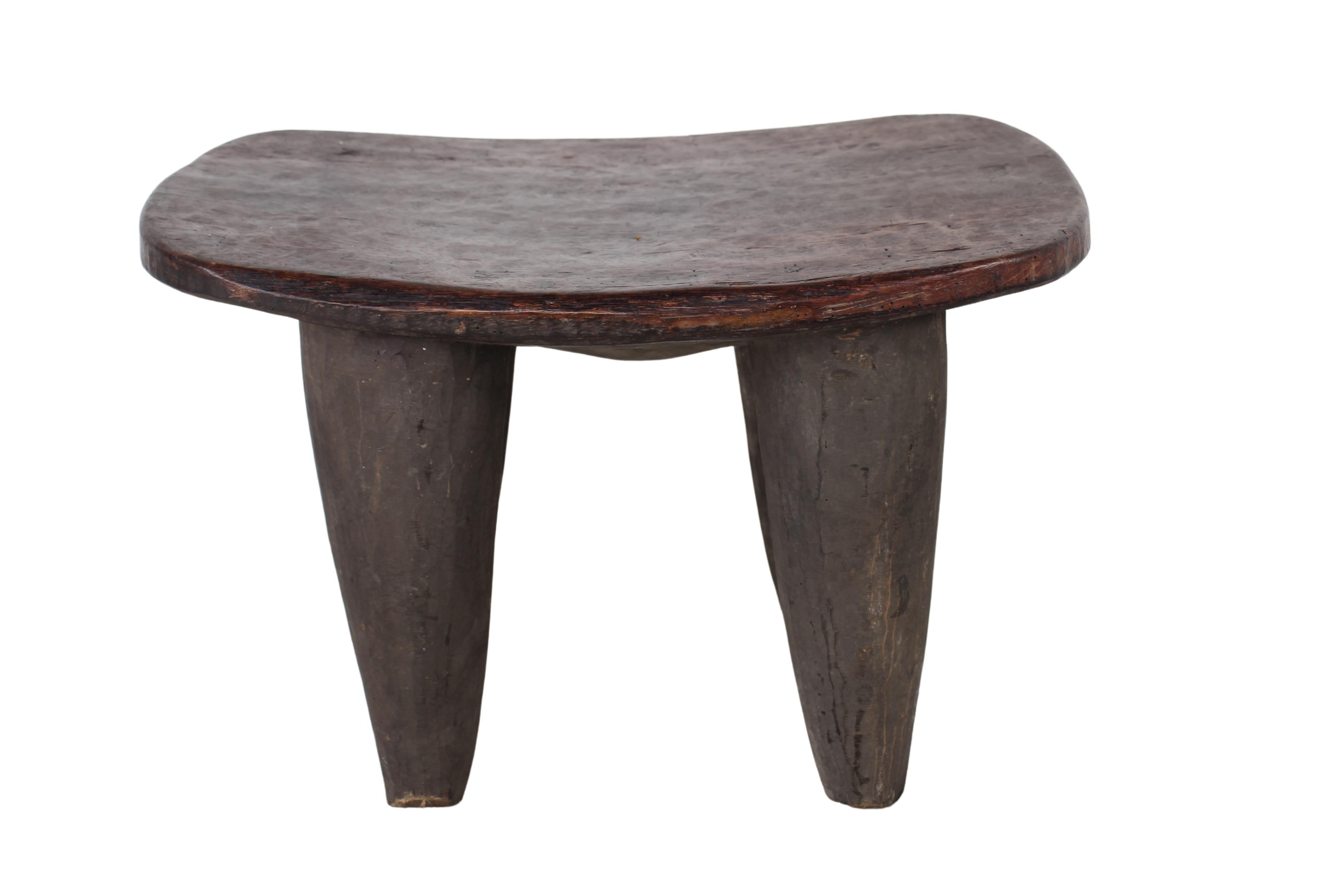 Bamileke Tribe Wooden Stool ~14.6" Tall (New 2024)