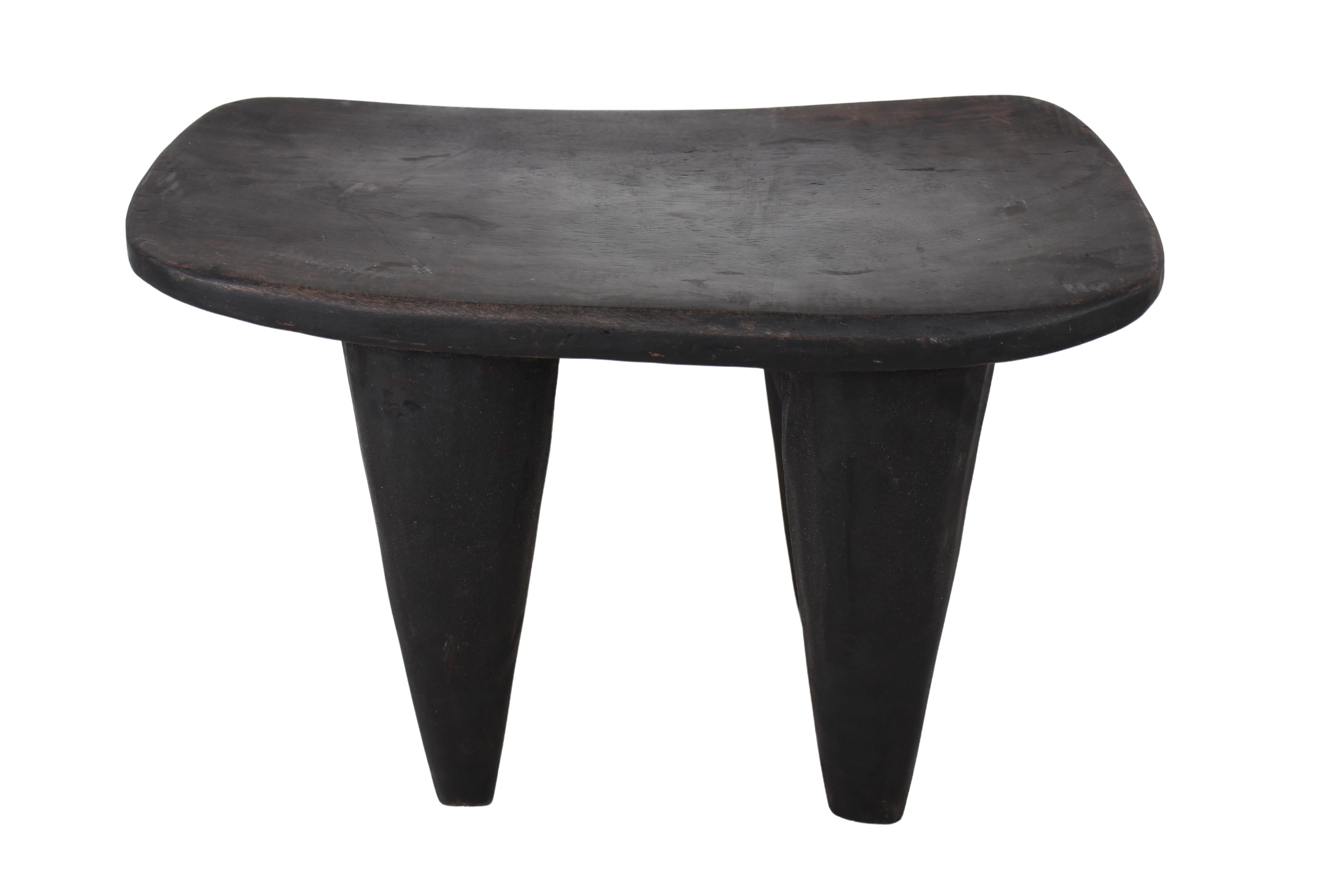 Bamileke Tribe Wooden Stool ~14.8" Tall (New 2024)