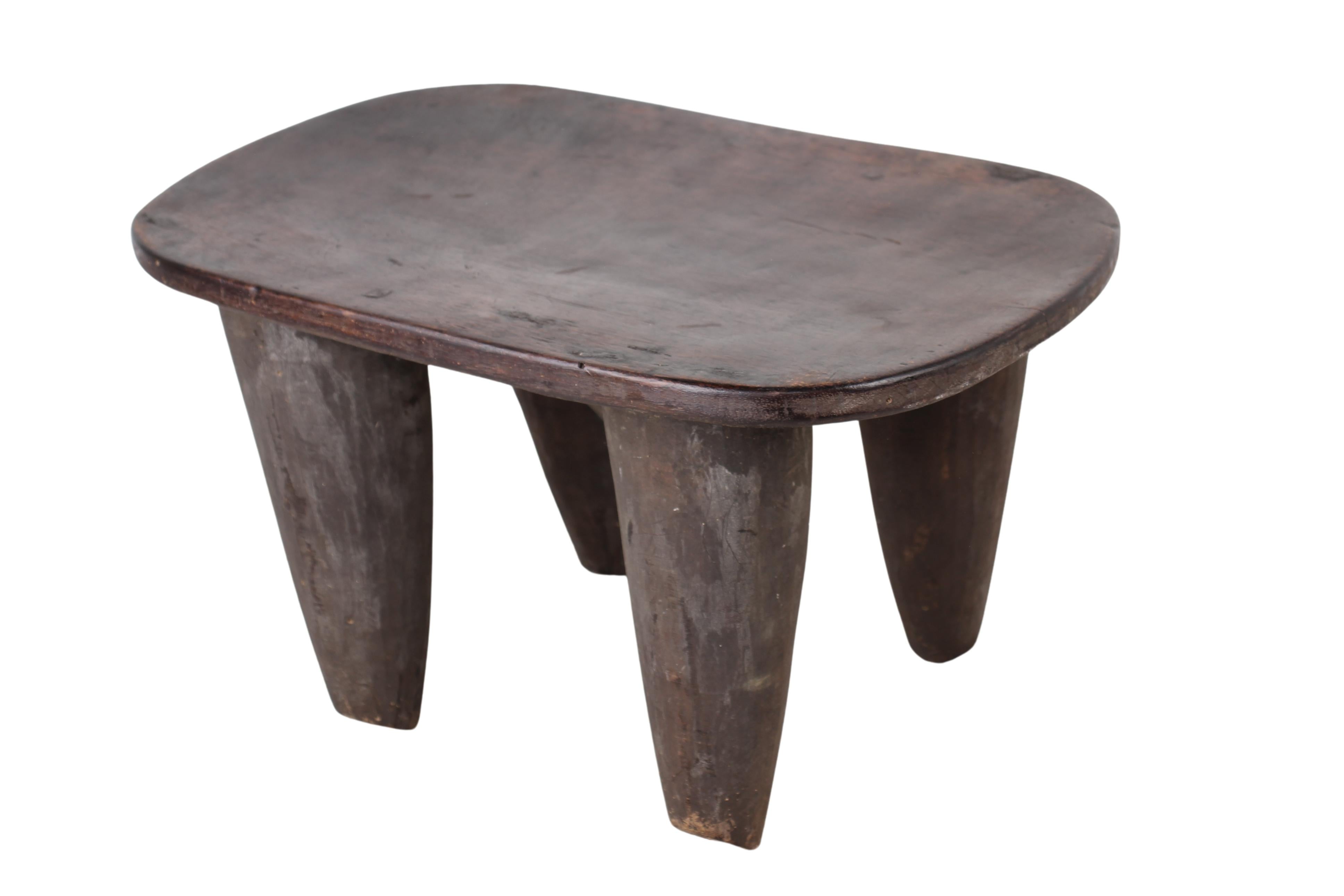 Senufo Tribe Wooden Stool ~12.8" Tall (New 2024)