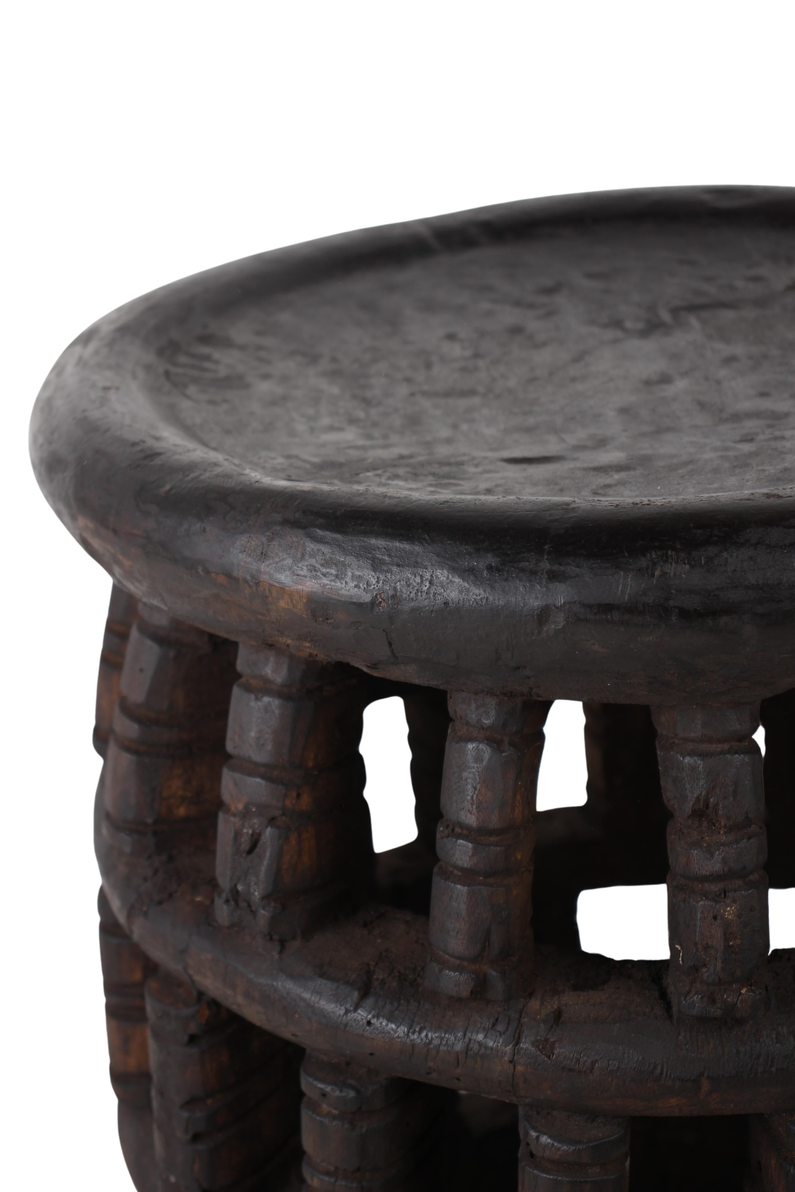 Bamileke Tribe Wooden Stool ~19.7" Tall (New 2024)