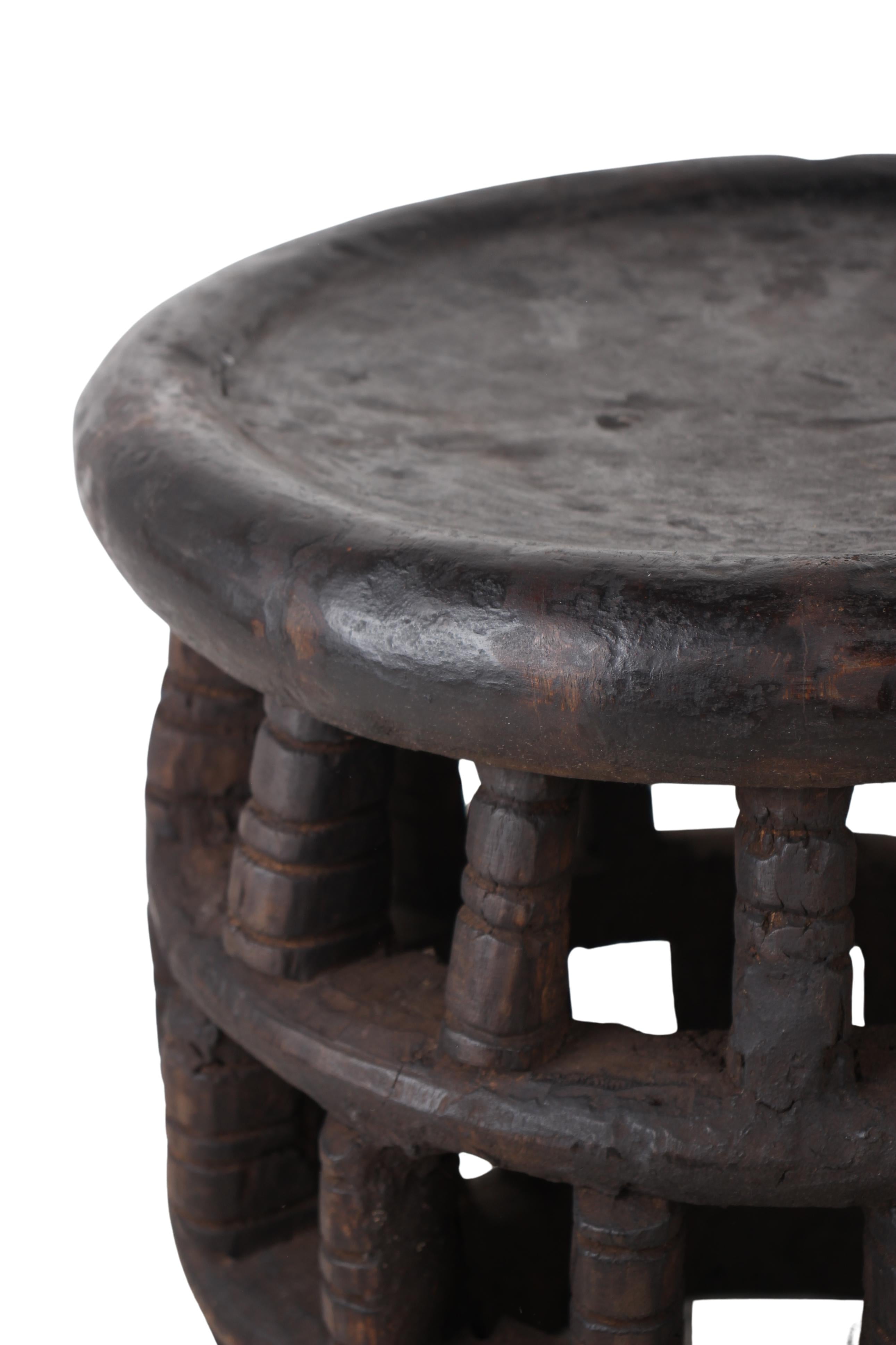 Bamileke Tribe Wooden Stool ~19.3" Tall (New 2024)