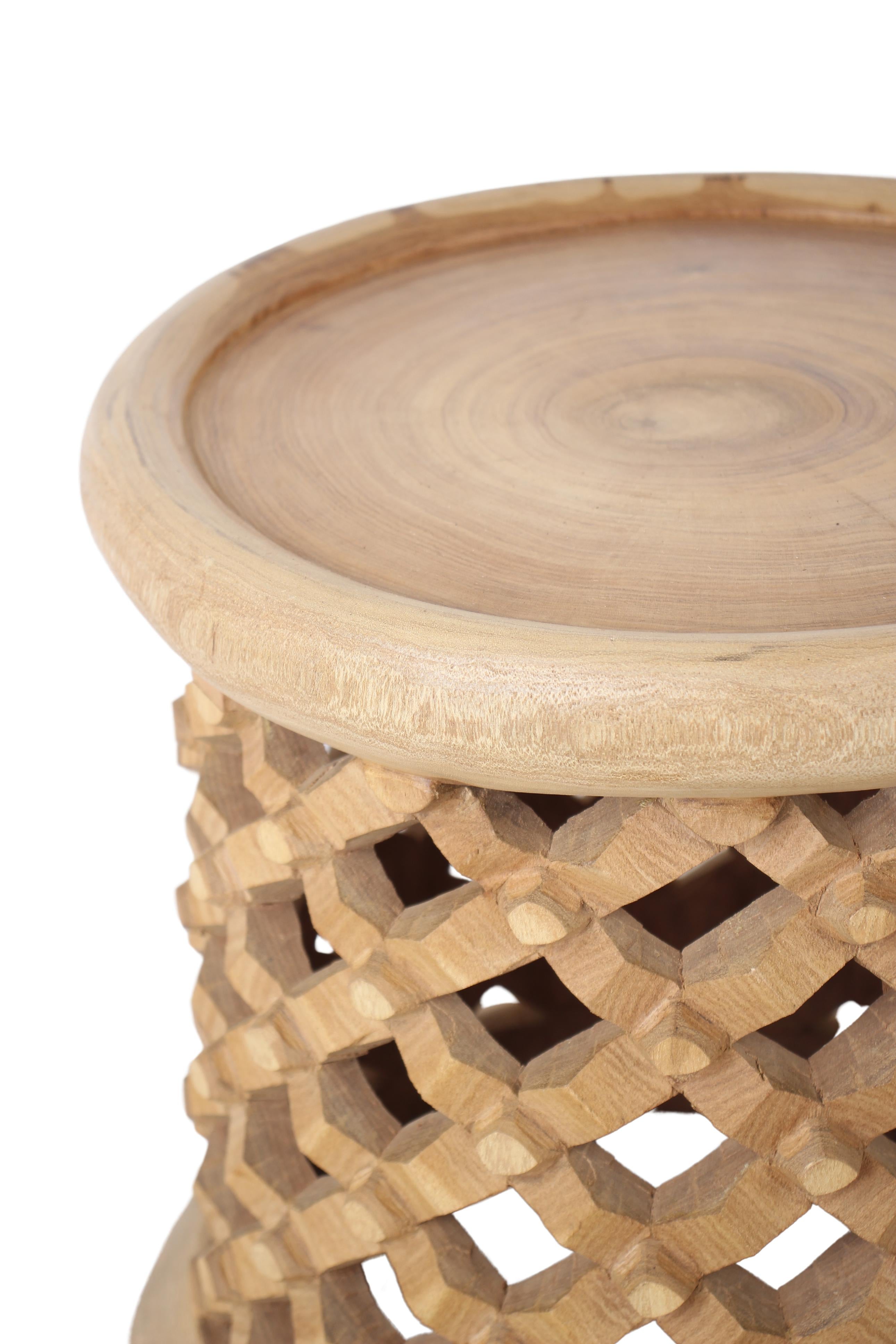 Bamileke Tribe Wooden Stool ~15" Tall (New 2024)