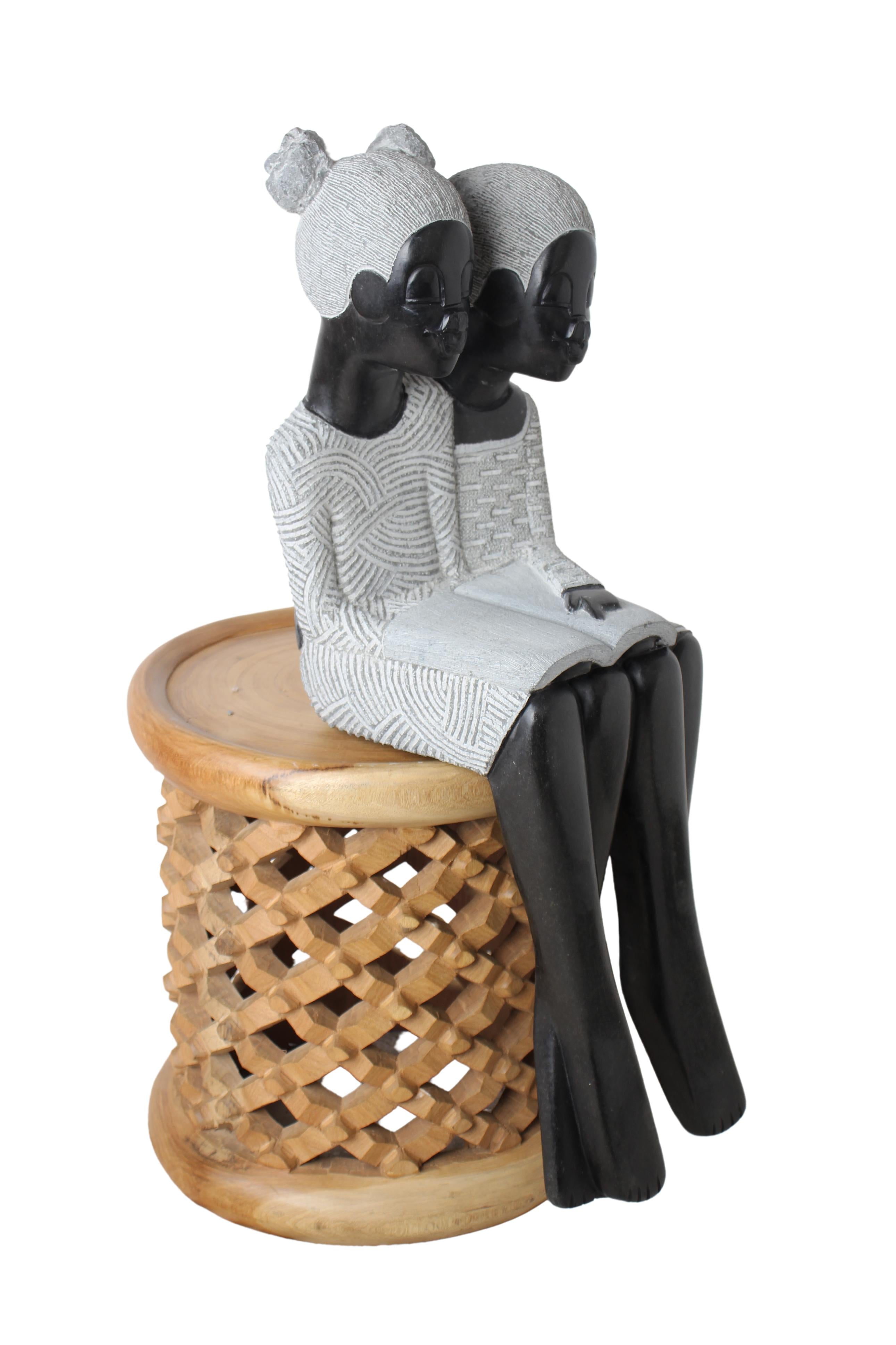 Shona Tribe Springstone Book Readers ~31.1" Tall (New 2024) - Shona Stone