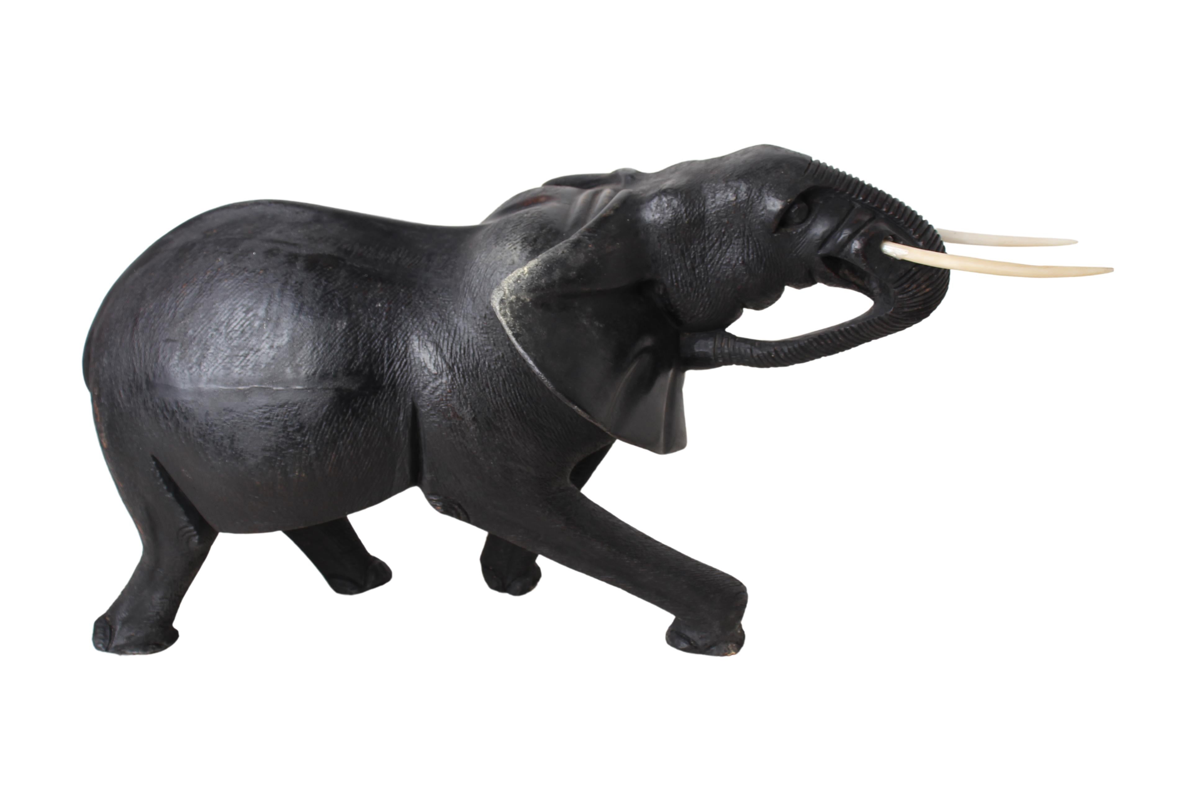 Chichewa Tribe Wooden Elephant ~15" Tall (New 2024)