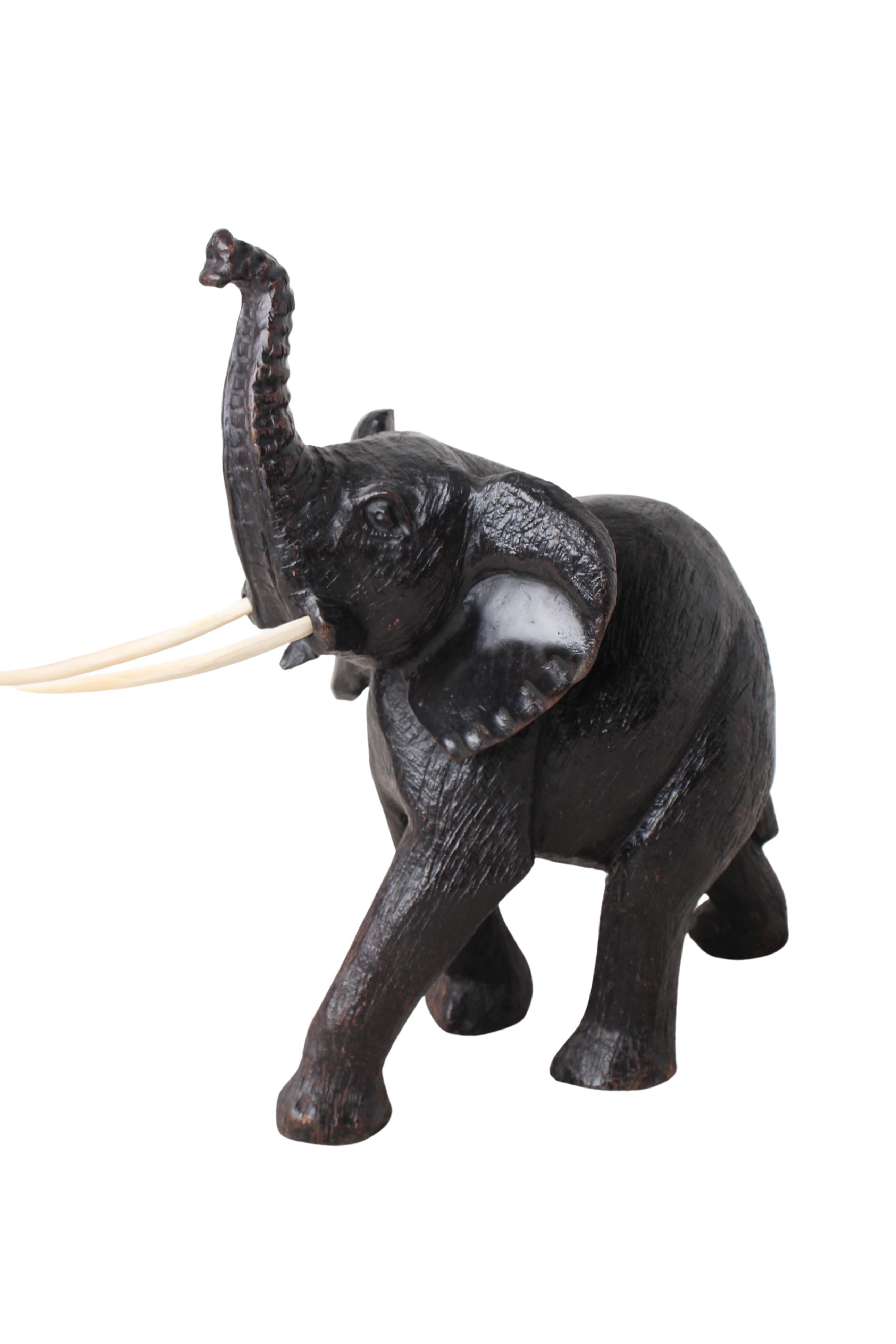 Chichewa Tribe Wooden Elephant ~20.1" Tall (New 2024)