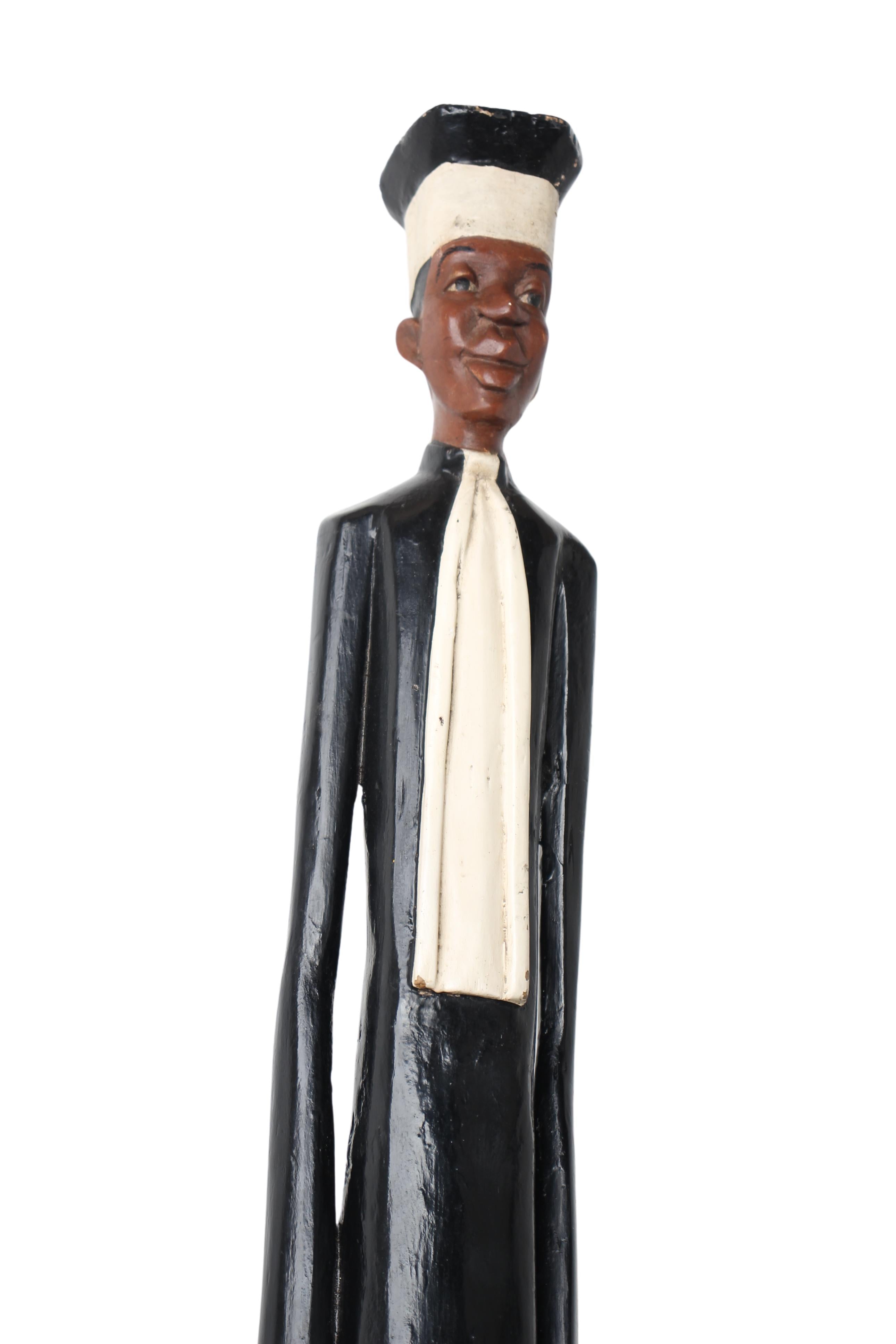 Baule Tribe African Colonial Figures ~72.8" Tall (New 2024) - West African Artifacts