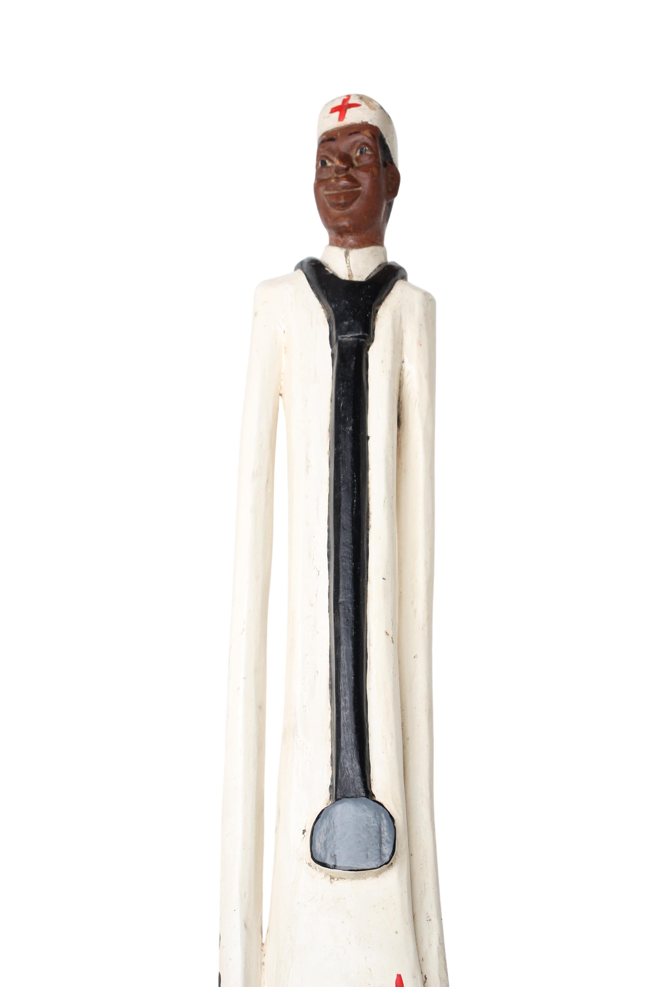 Baule Tribe African Colonial Figures ~81.5" Tall (New 2024) - West African Artifacts