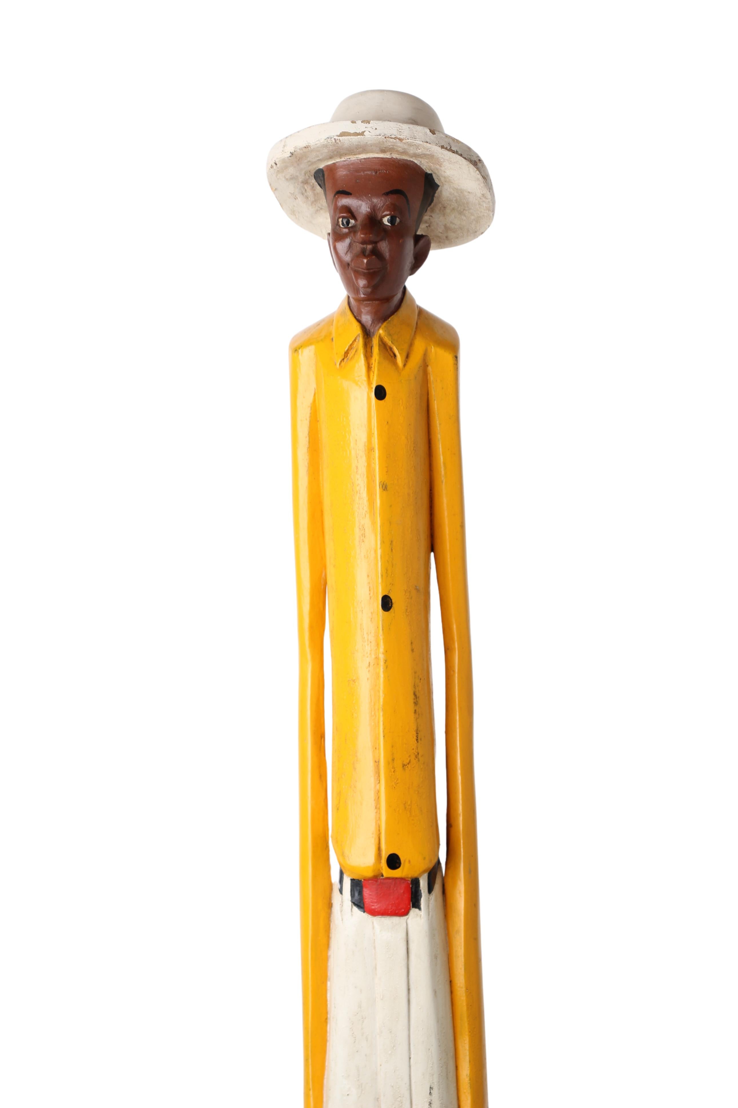 Baule Tribe African Colonial Figures ~76.8" Tall (New 2024) - West African Artifacts