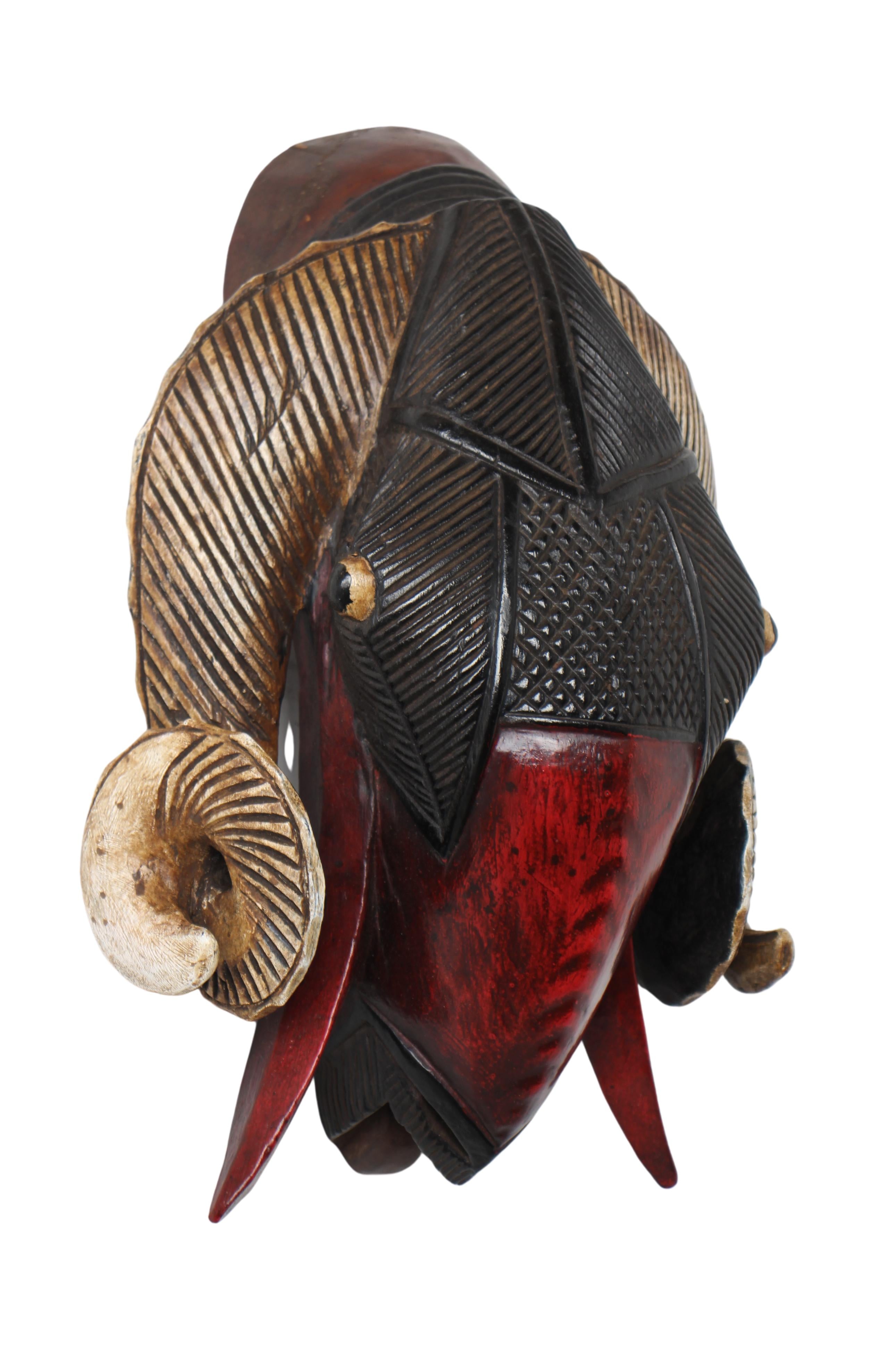 Baule Tribe Ram Mask ~15.7