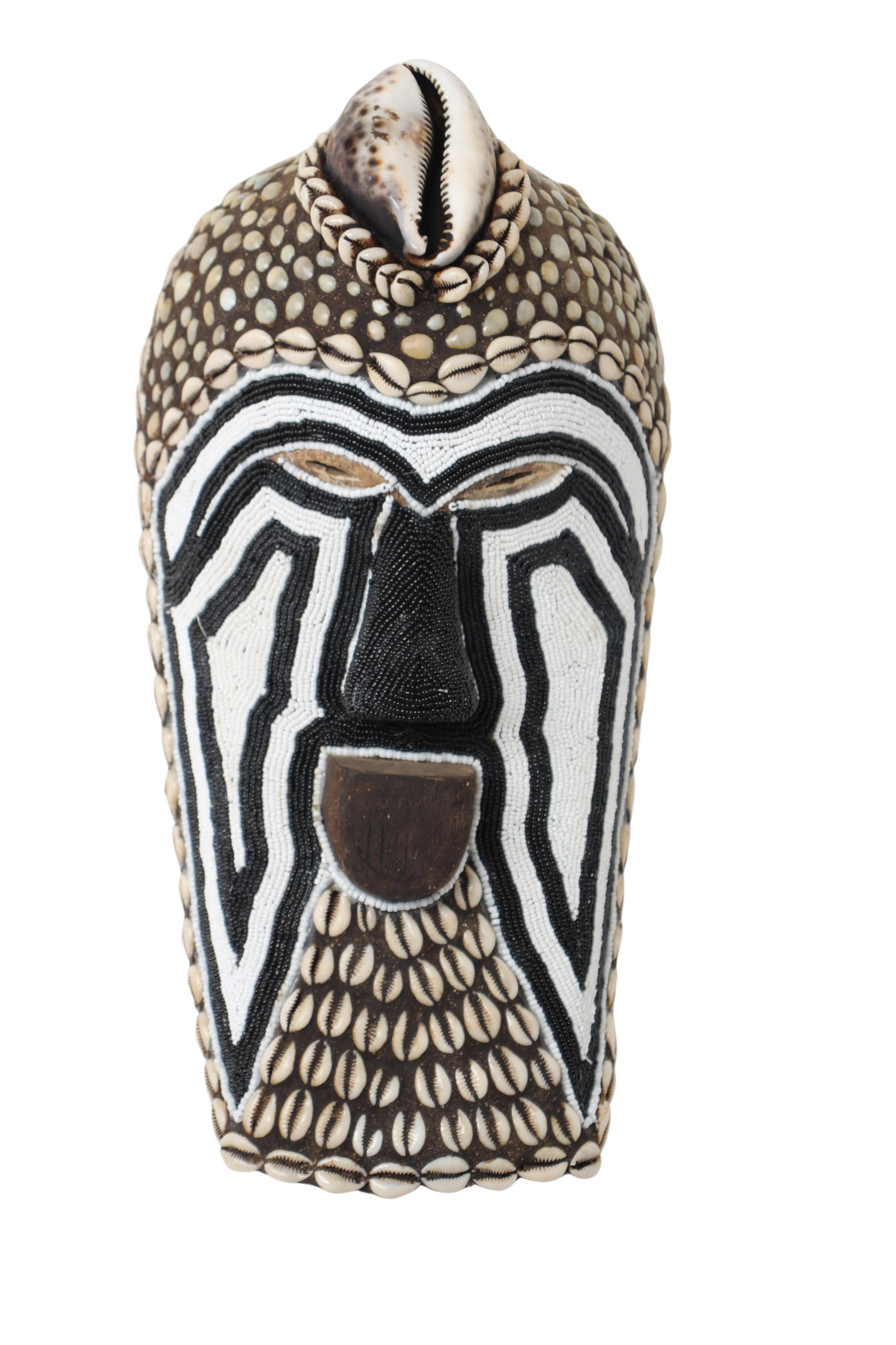 Basongye/Songye Tribe Beaded Mask ~16.5" Tall (New 2024)