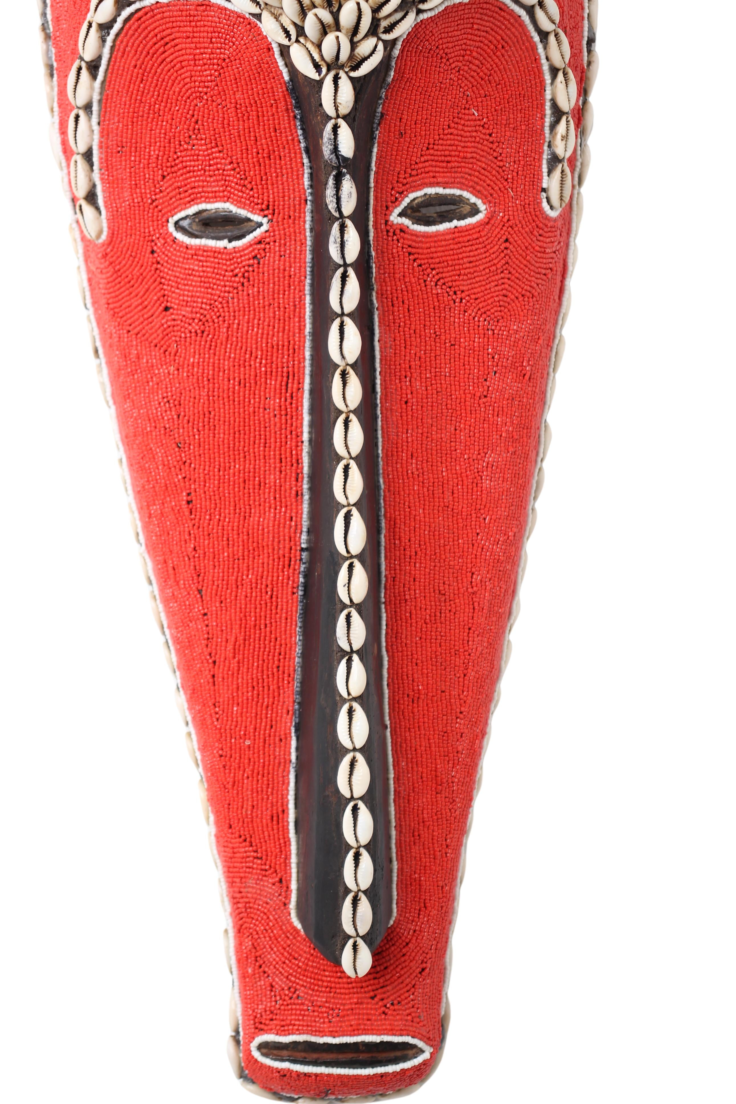 Fang Tribe Beaded Mask ~25.6" Tall (New 2024)