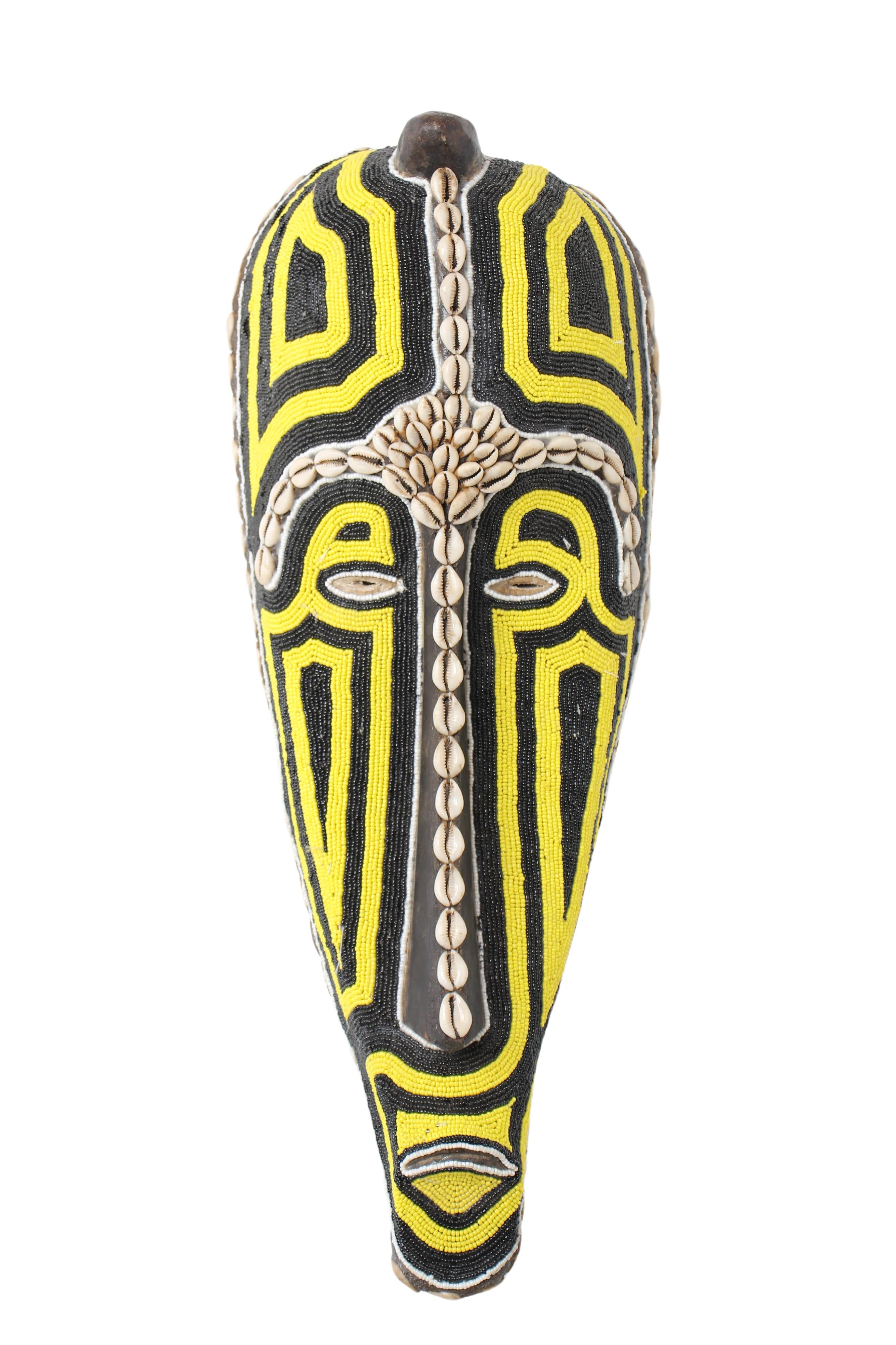 Fang Tribe Beaded Mask ~22.8" Tall (New 2024)