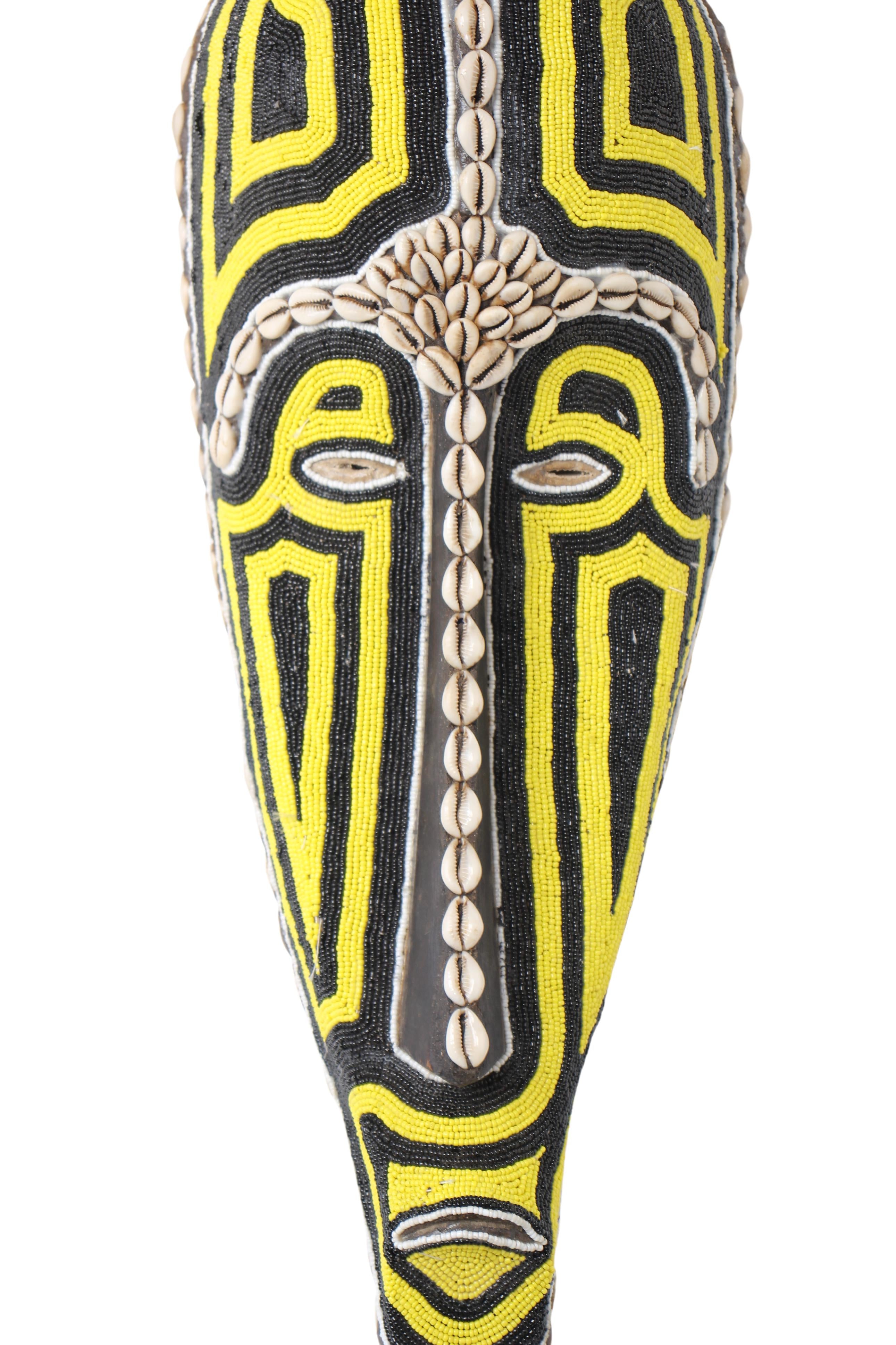 Fang Tribe Beaded Mask ~22.8" Tall (New 2024)