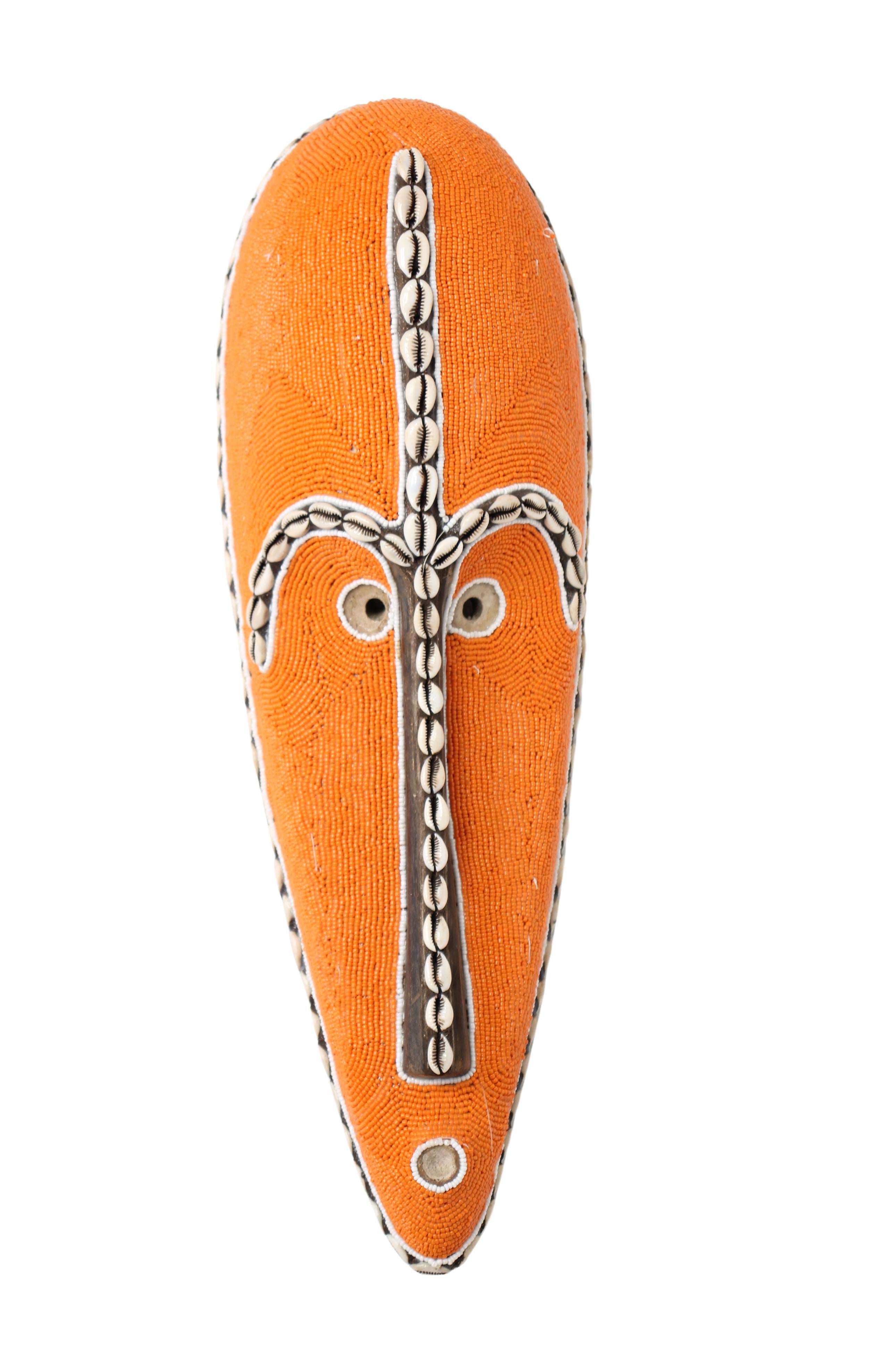 Fang Tribe Beaded Mask ~19.3" Tall (New 2024)