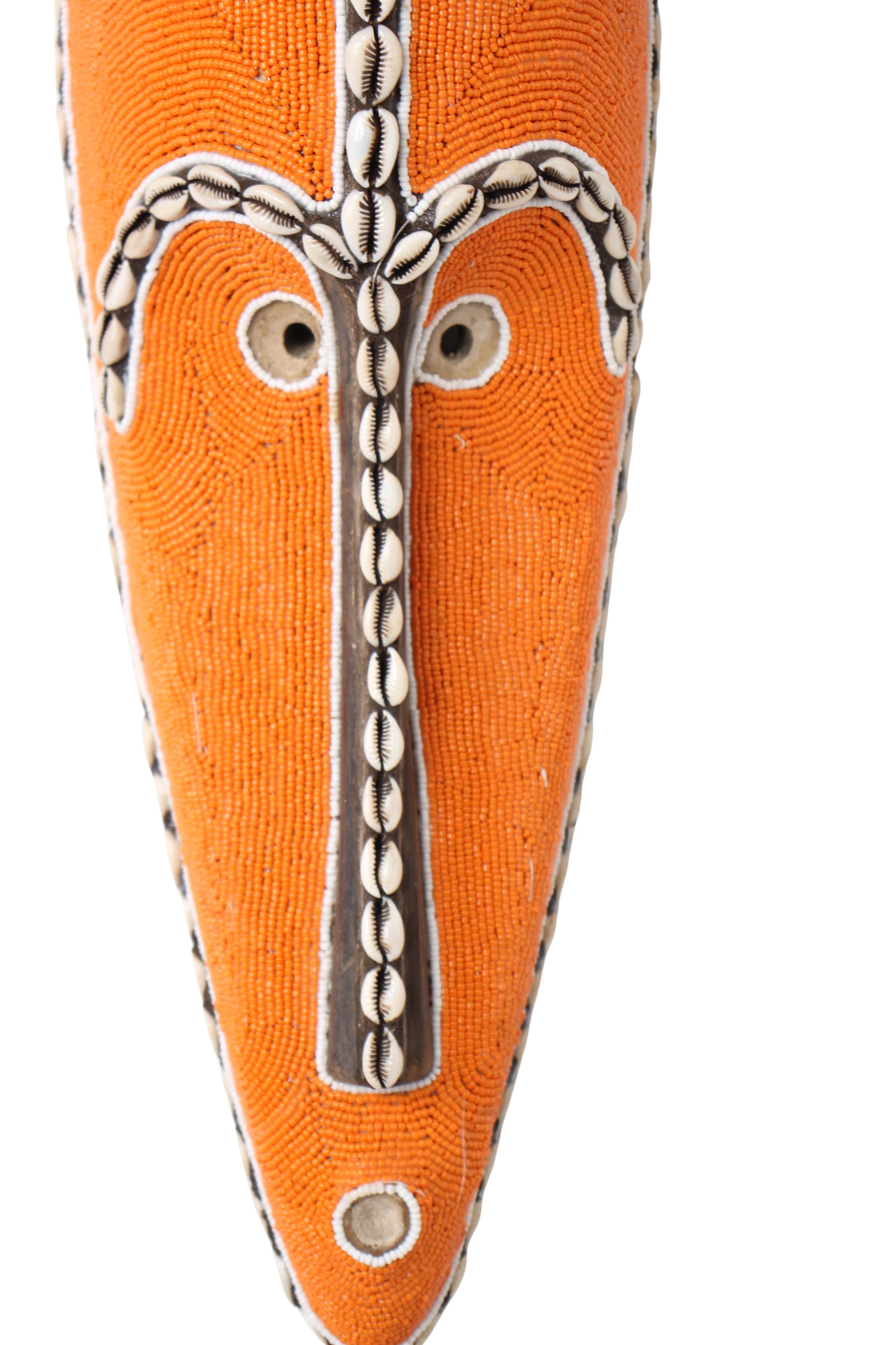 Fang Tribe Beaded Mask ~19.3" Tall (New 2024)
