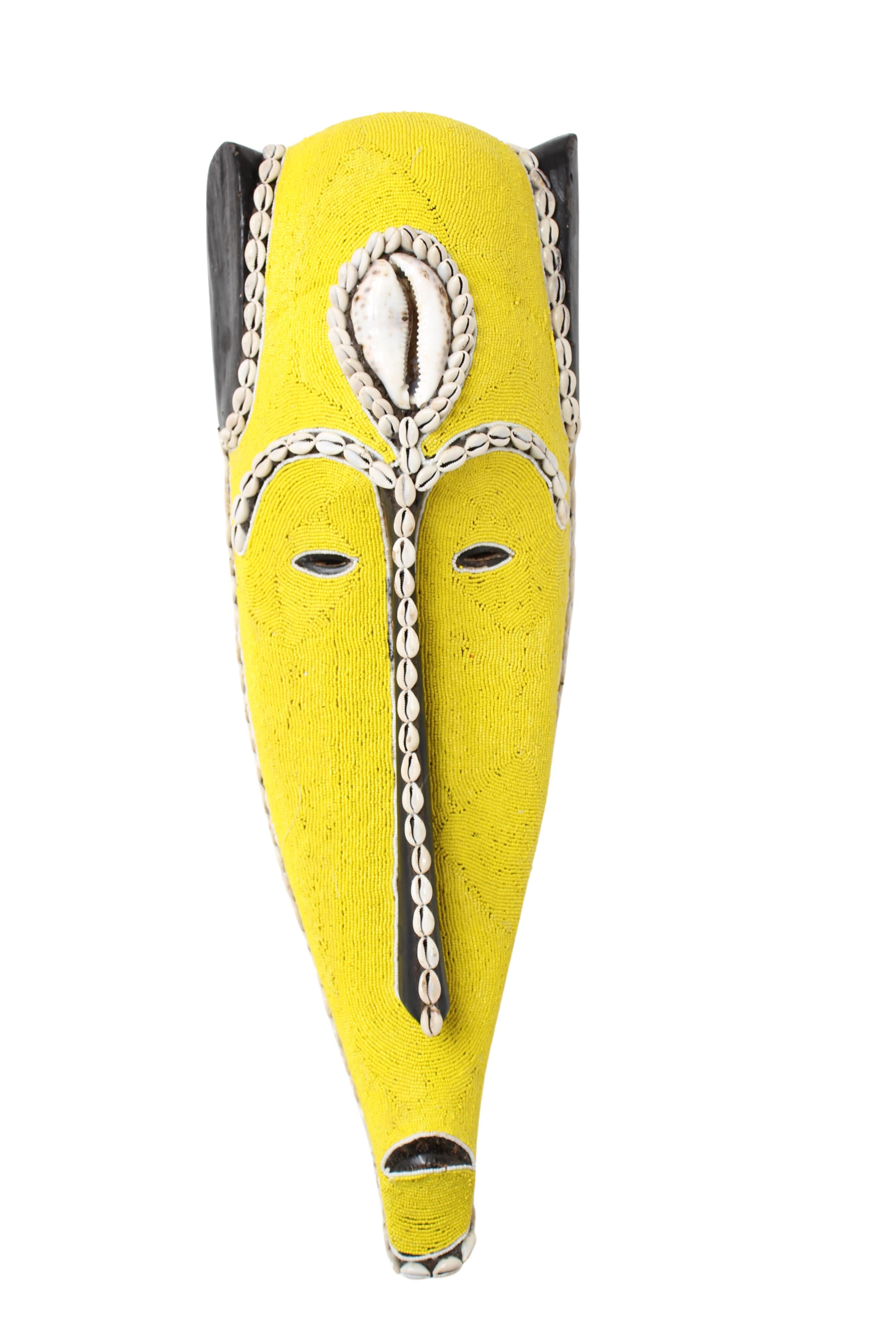 Fang Tribe Beaded Mask ~28" Tall (New 2024)