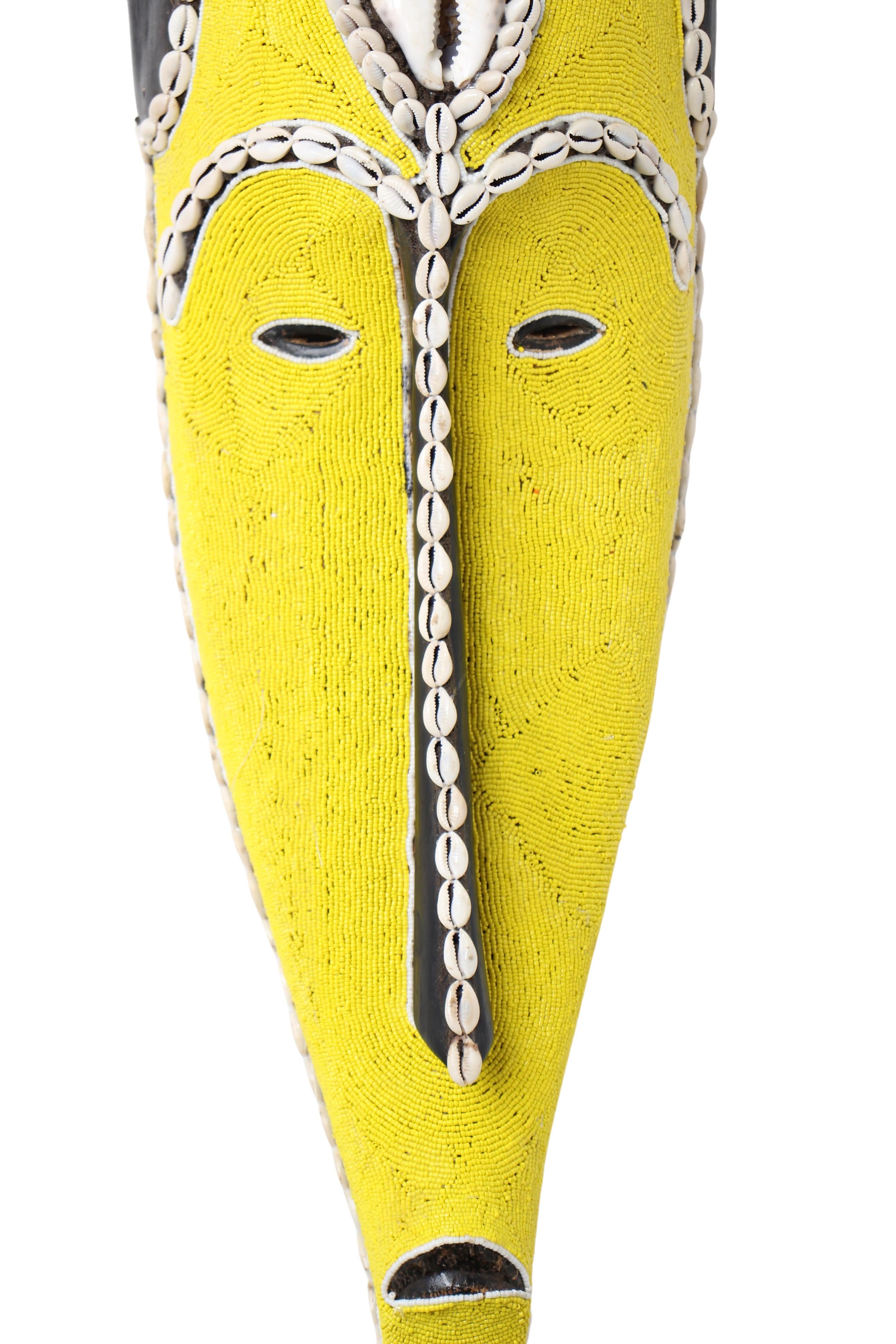 Fang Tribe Beaded Mask ~28" Tall (New 2024)