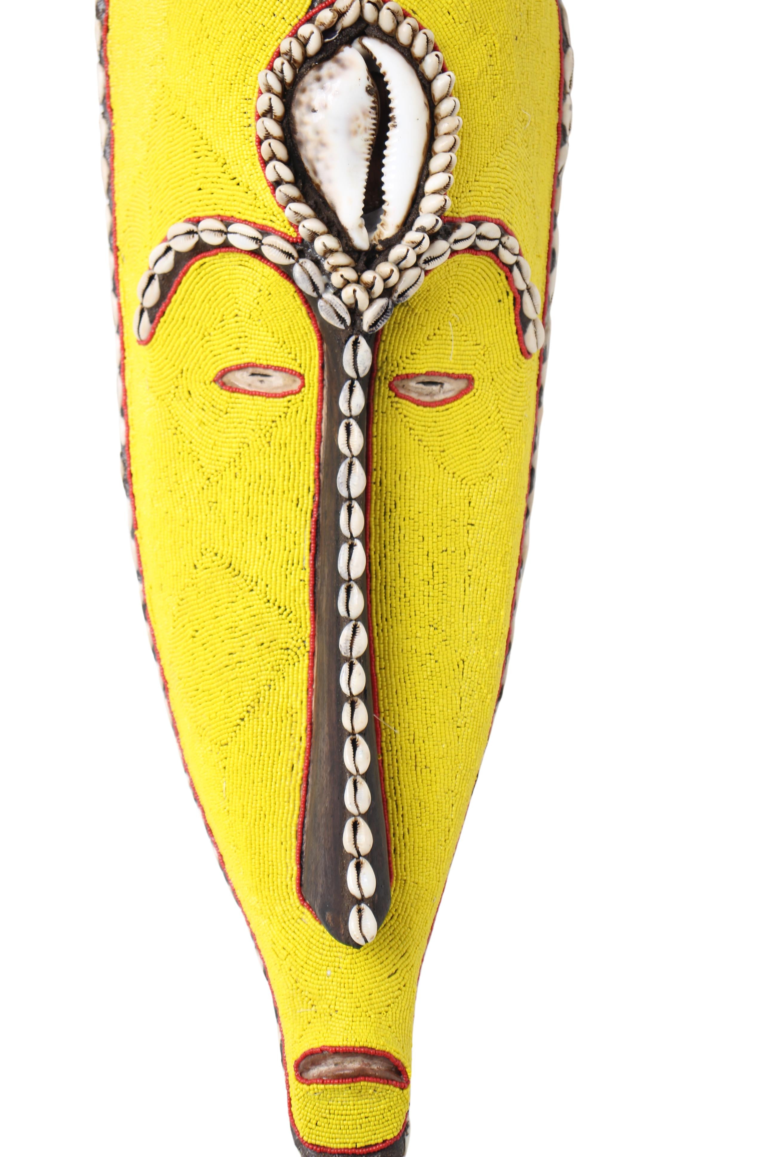 Fang Tribe Beaded Mask ~25.2" Tall (New 2024)