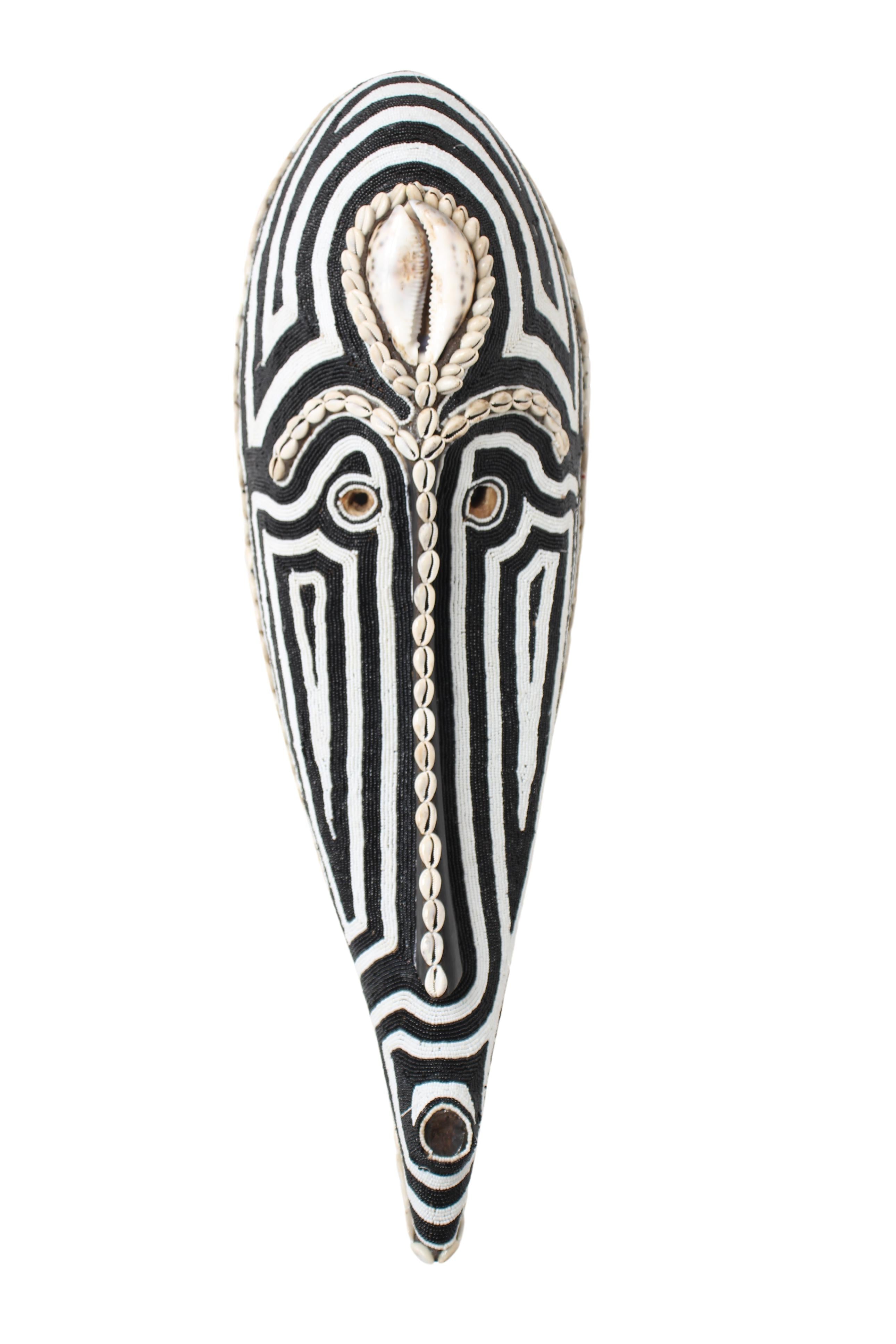 Fang Tribe Beaded Mask ~27.6" Tall (New 2024)