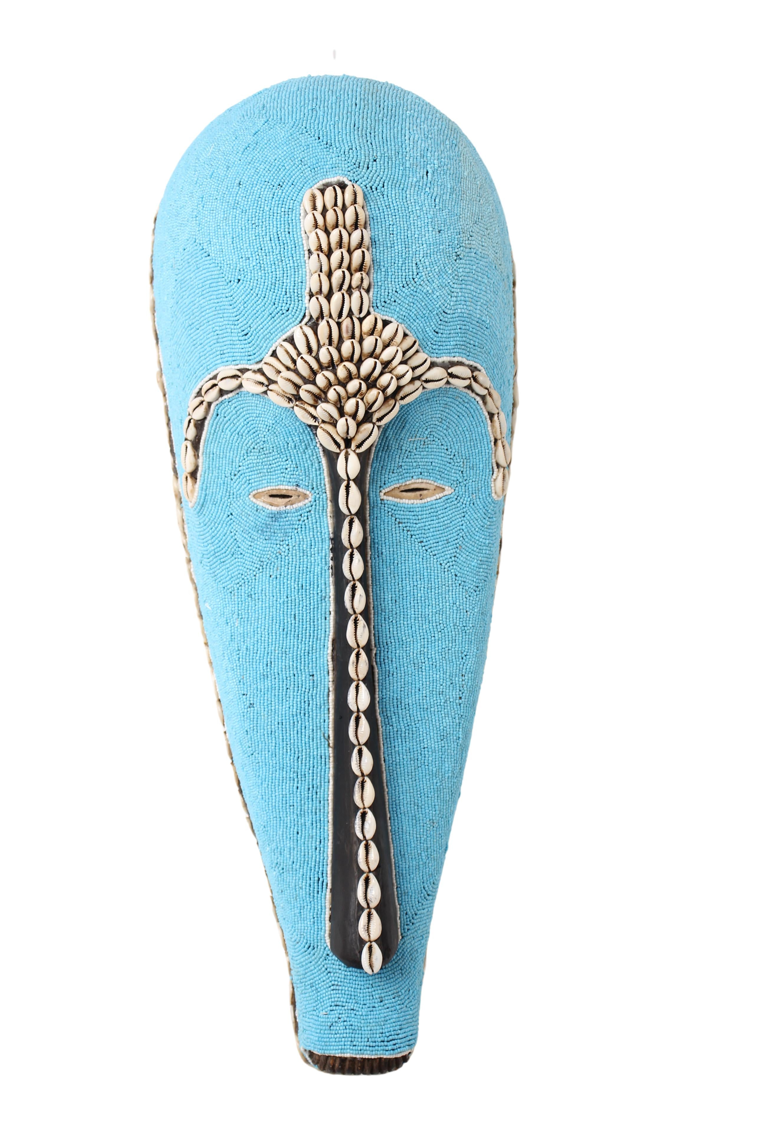 Fang Tribe Beaded Mask ~25.2" Tall (New 2024)