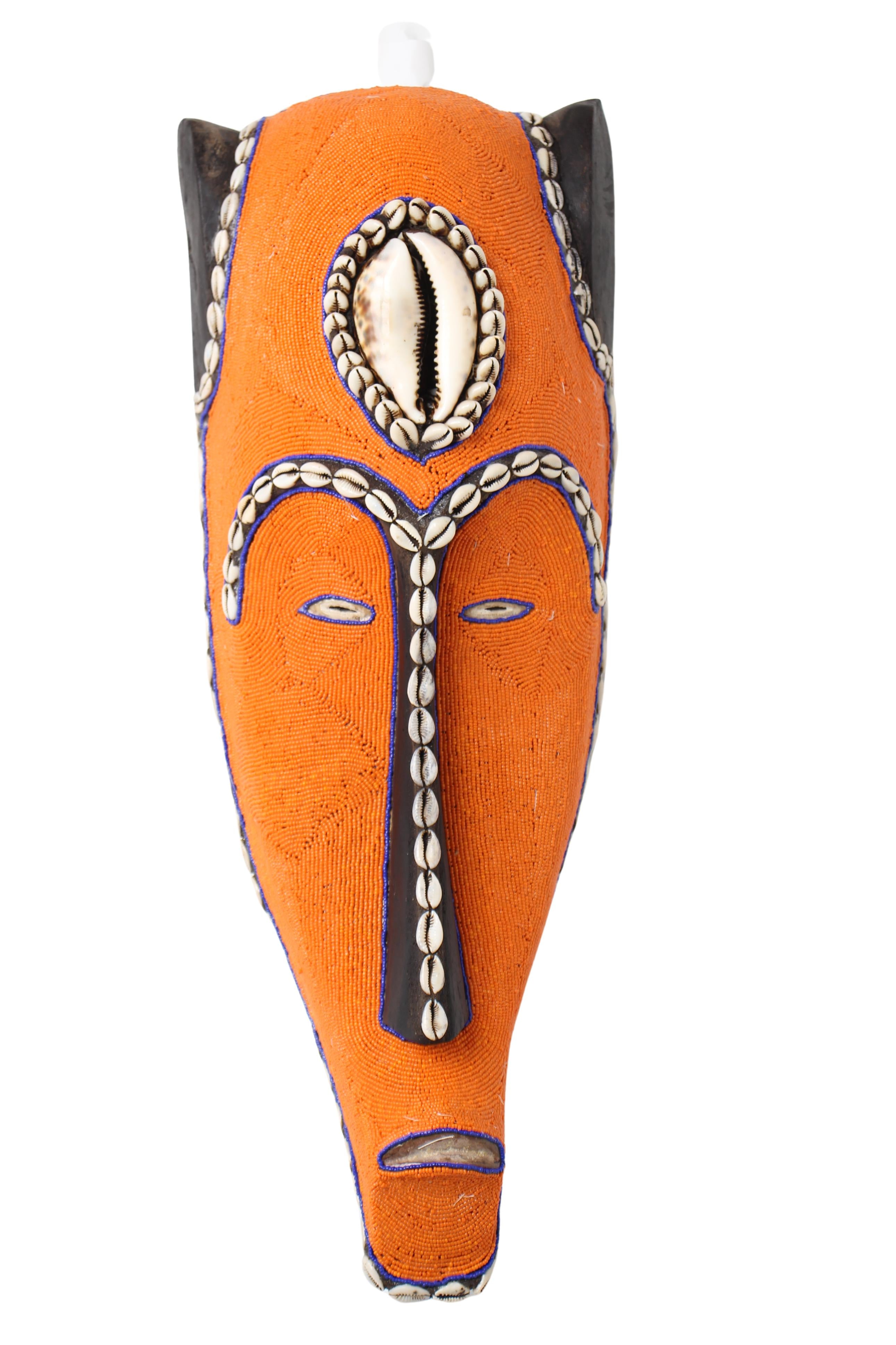 Fang Tribe Beaded Mask ~24.4" Tall (New 2024)