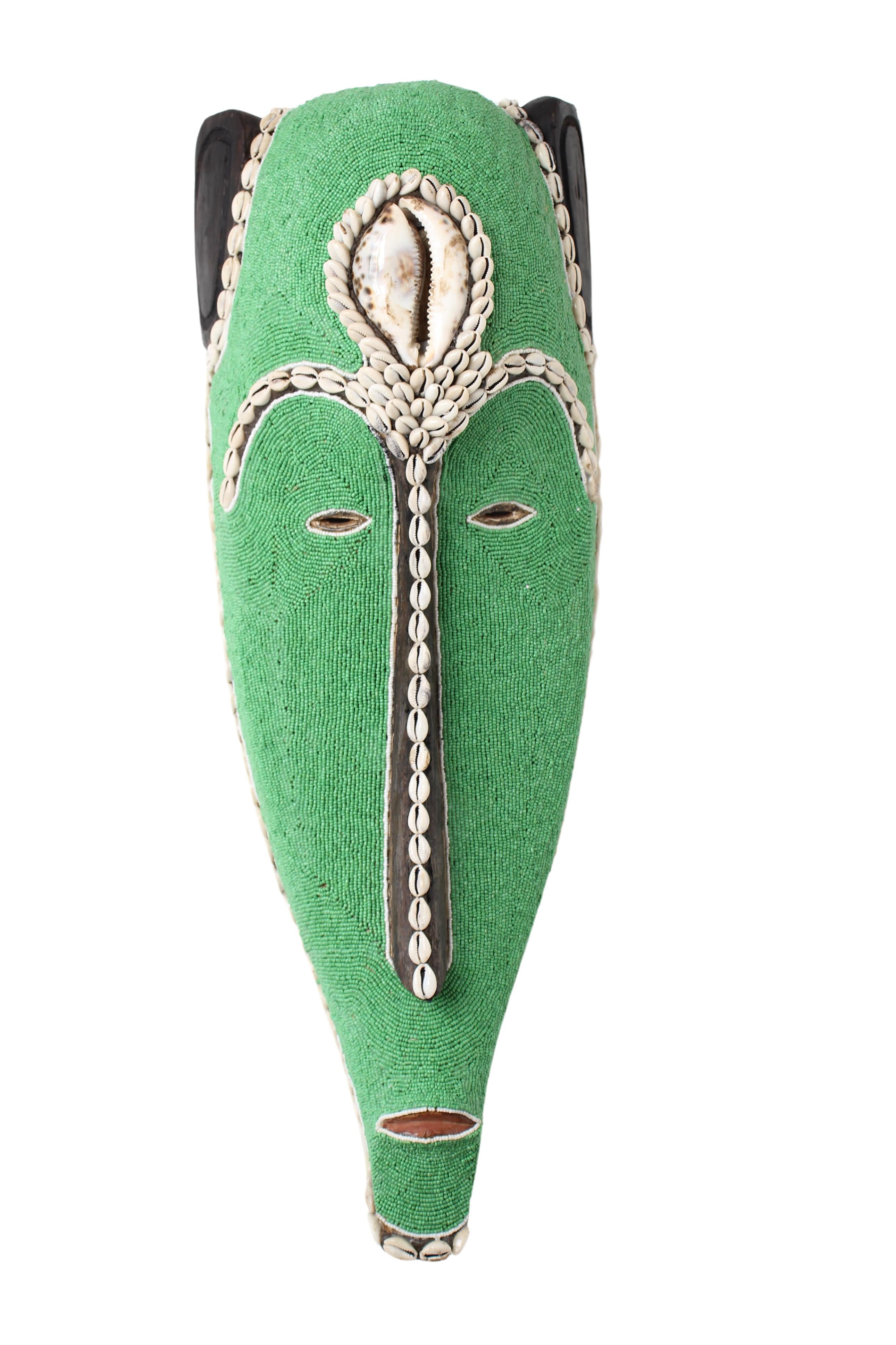 Fang Tribe Beaded Mask ~26.8" Tall (New 2024)