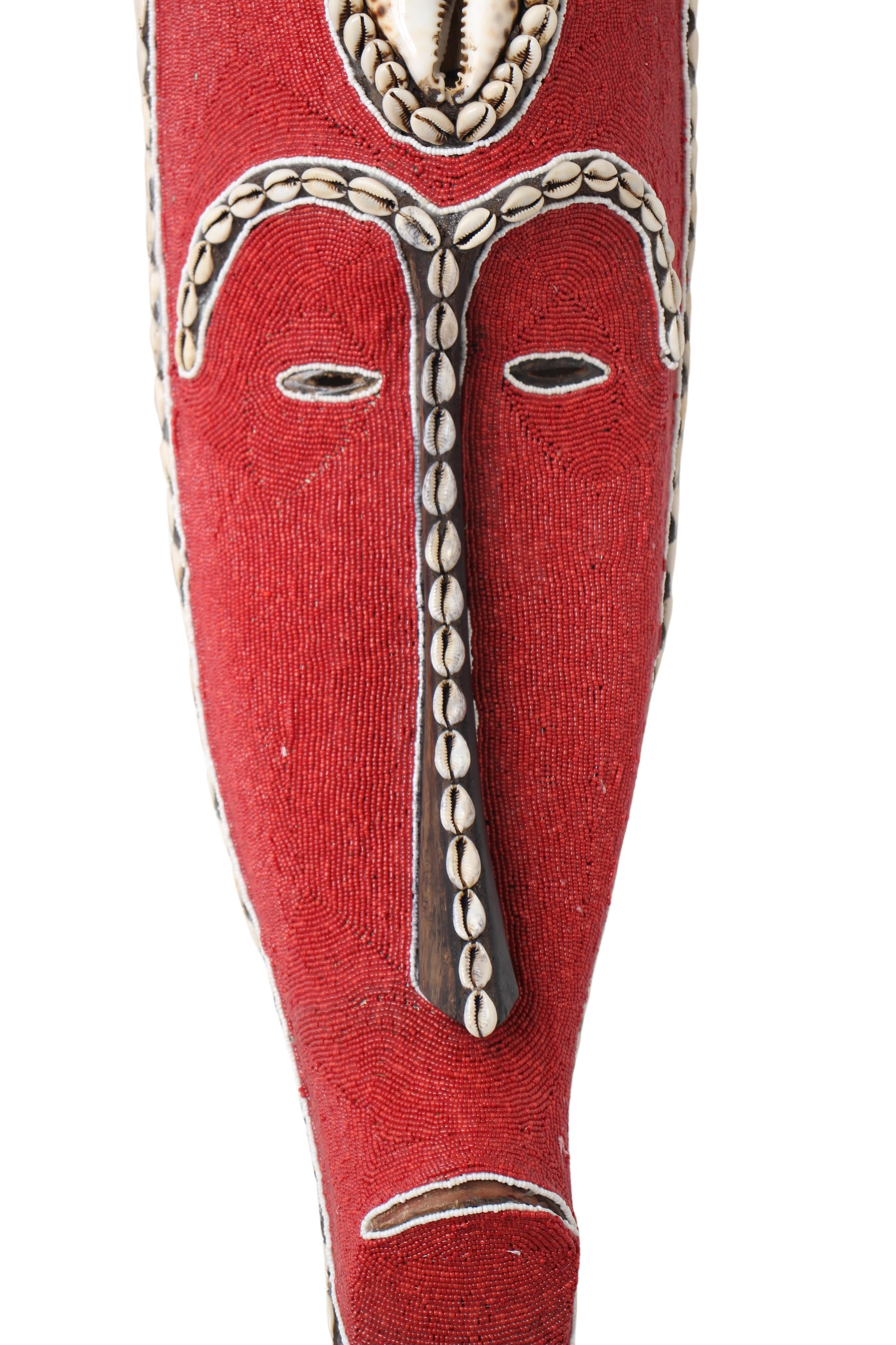 Fang Tribe Beaded Mask ~26.8" Tall (New 2024)