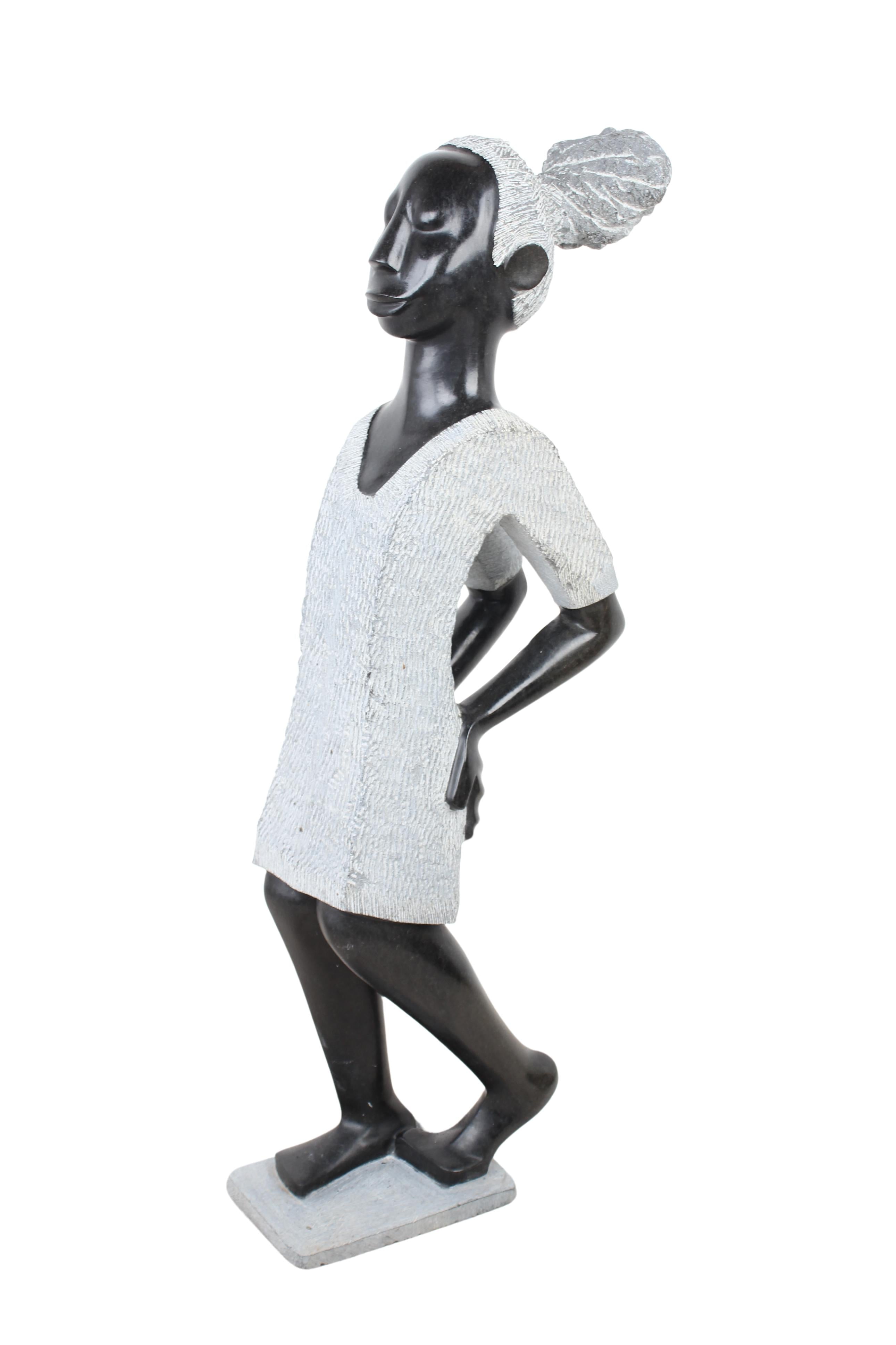 Shona Tribe Springstone Sculpture ~33.5" Tall (New 2024)