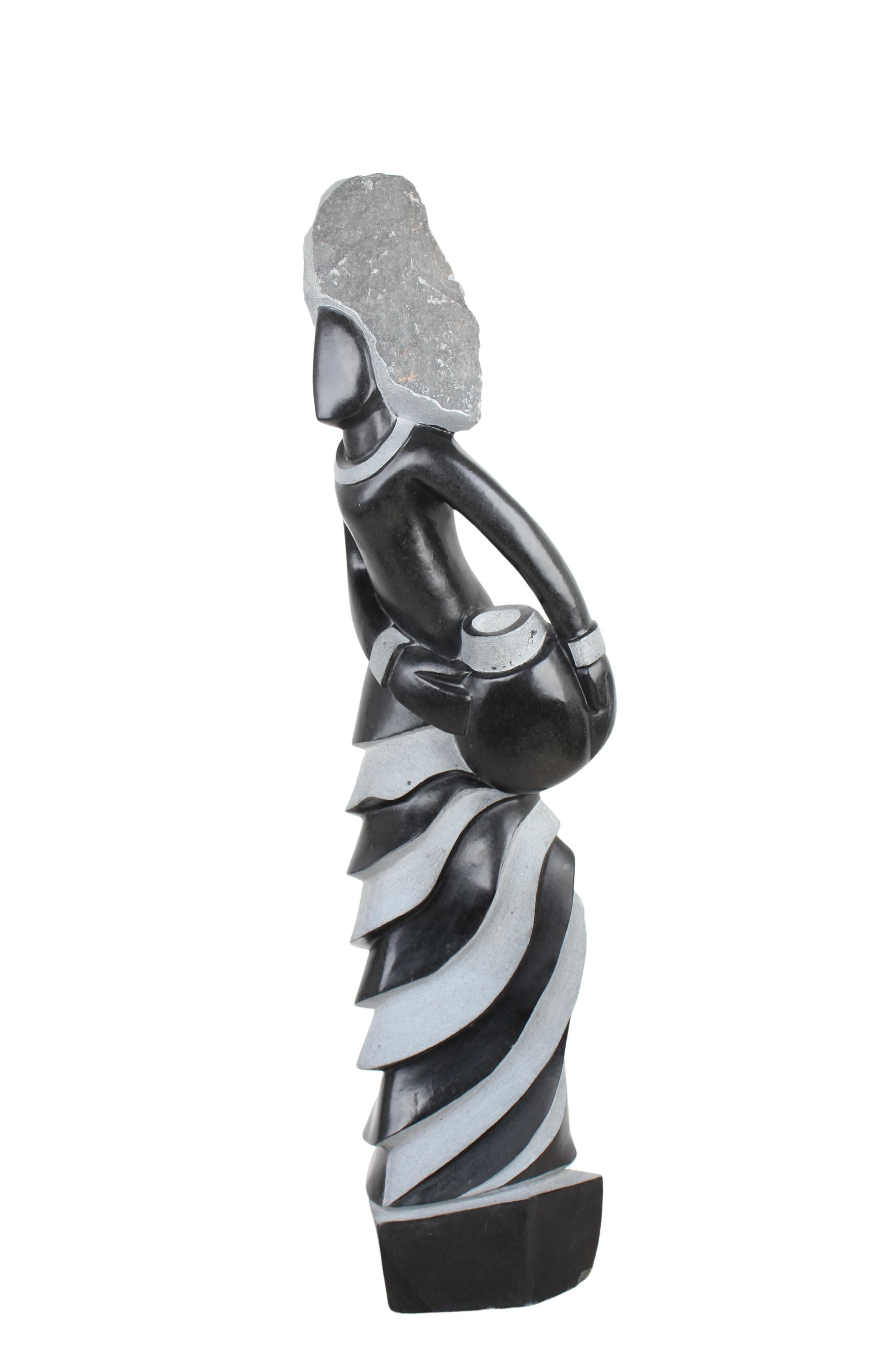 Shona Tribe Springstone Angel Sculpture ~44.5" Tall (New 2024)