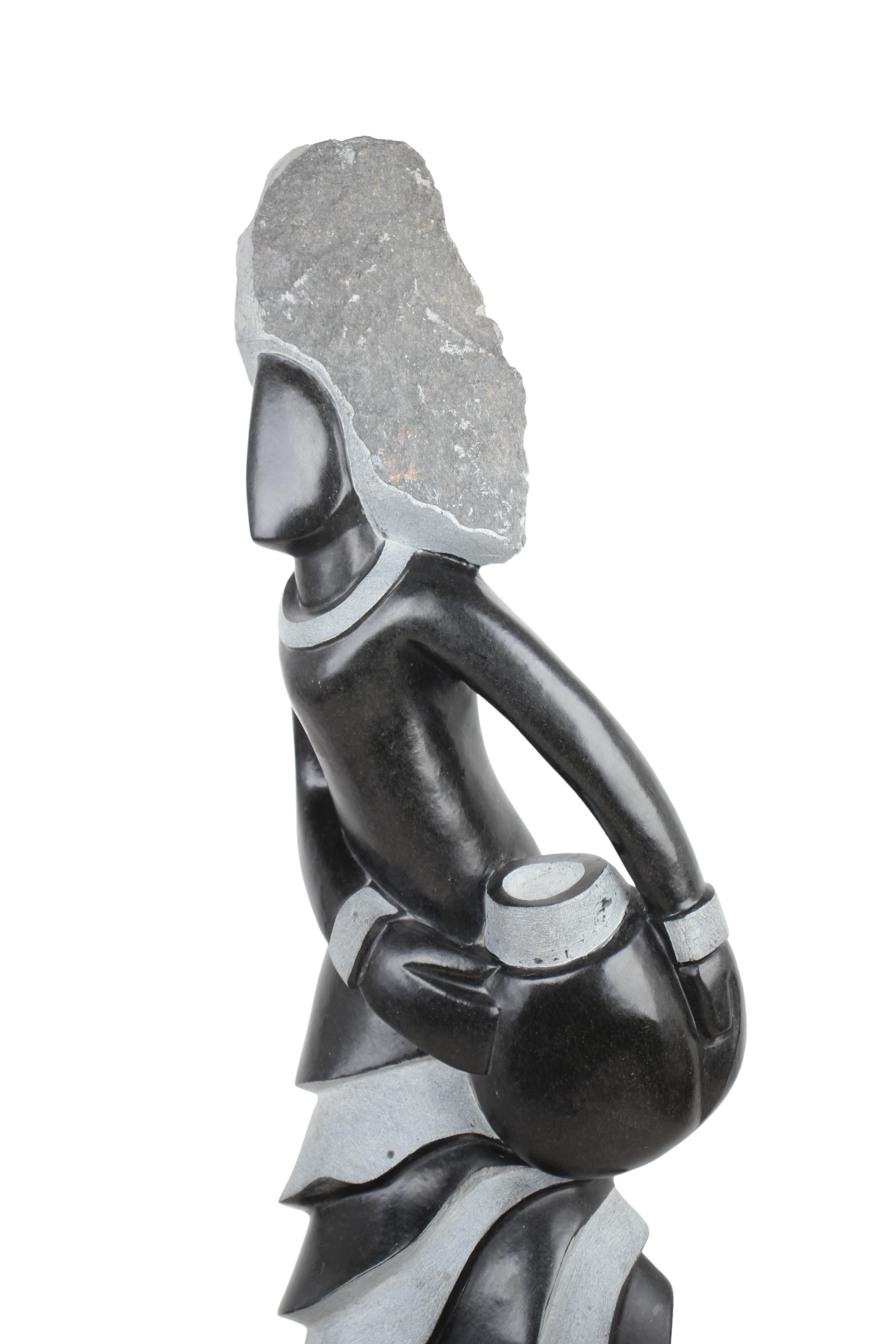 Shona Tribe Springstone Angel Sculpture ~44.5" Tall (New 2024)
