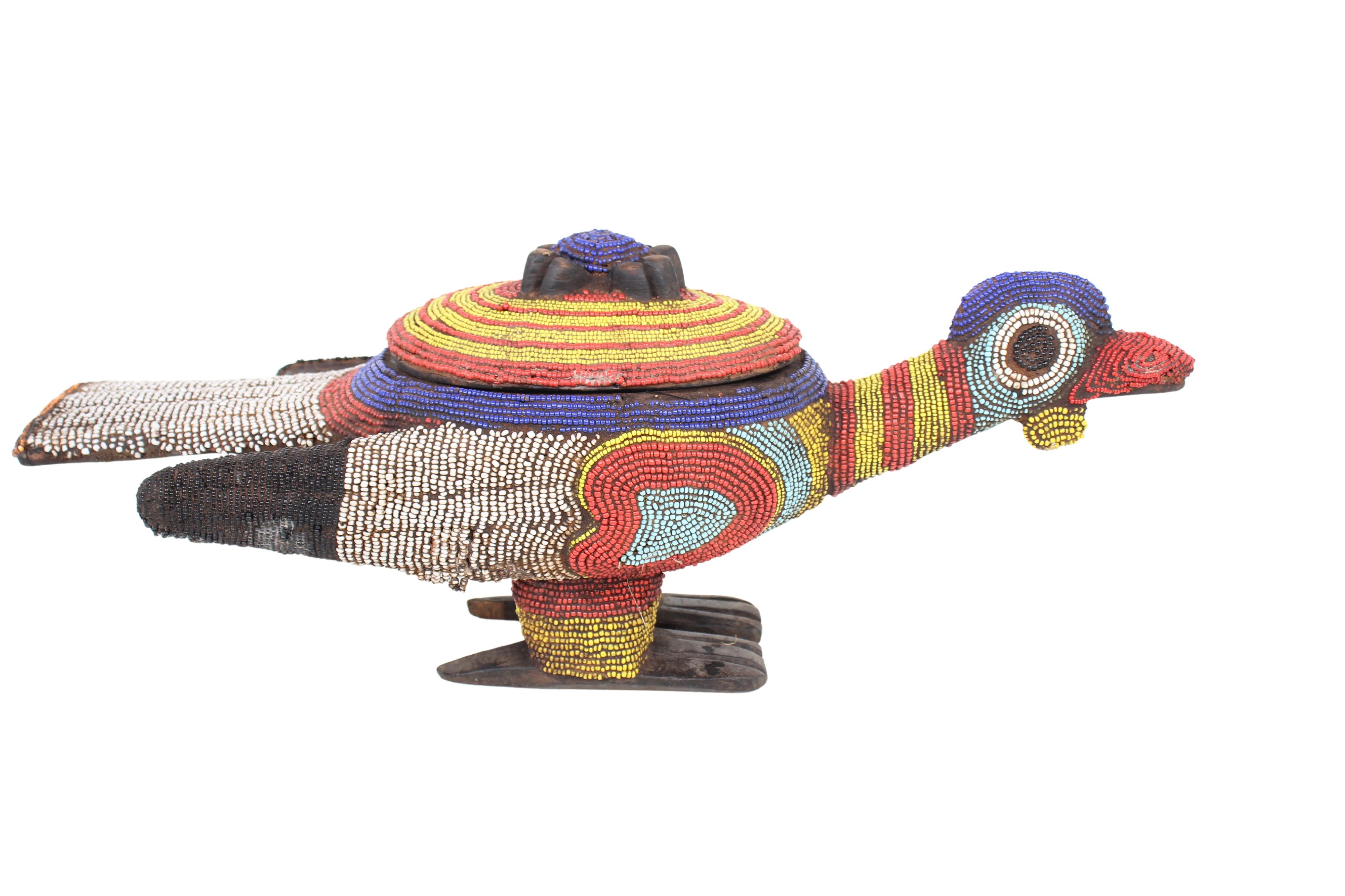 Bamileke Tribe Beaded Pot ~20.9" Tall (New 2024)