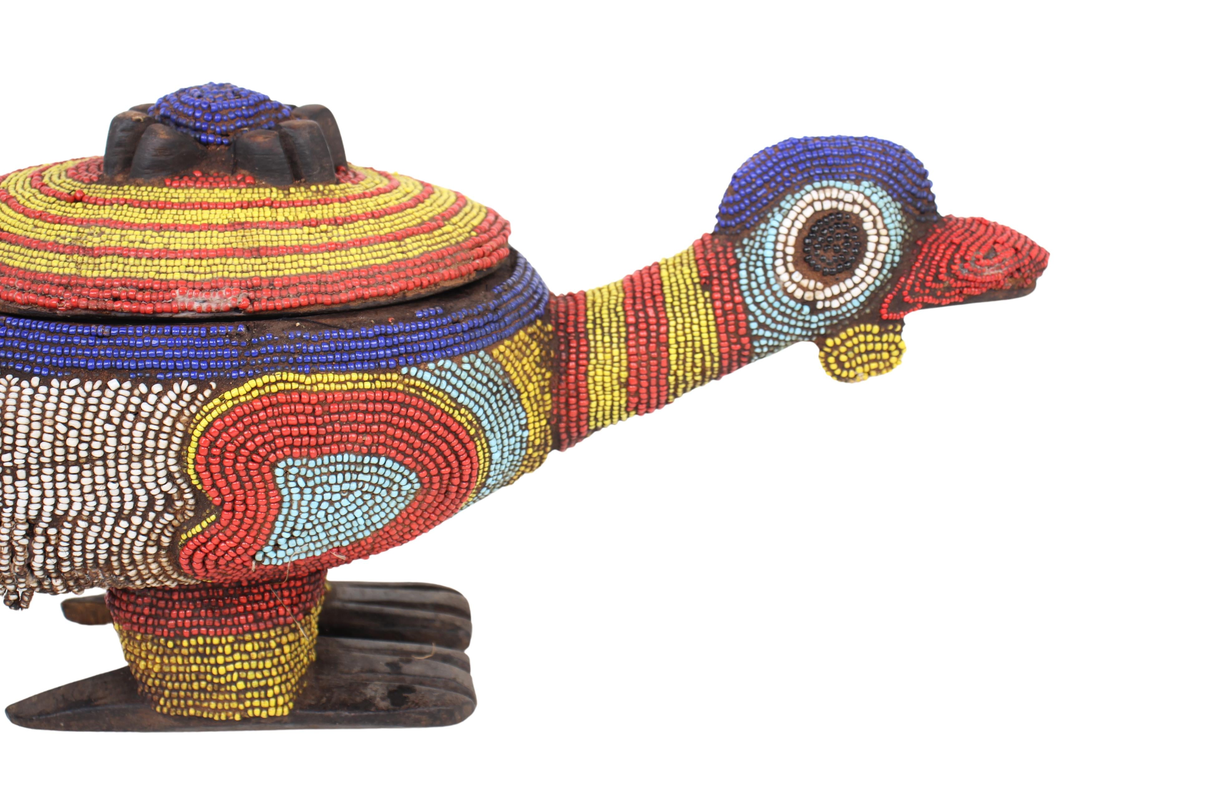 Bamileke Tribe Beaded Pot ~20.9" Tall (New 2024)