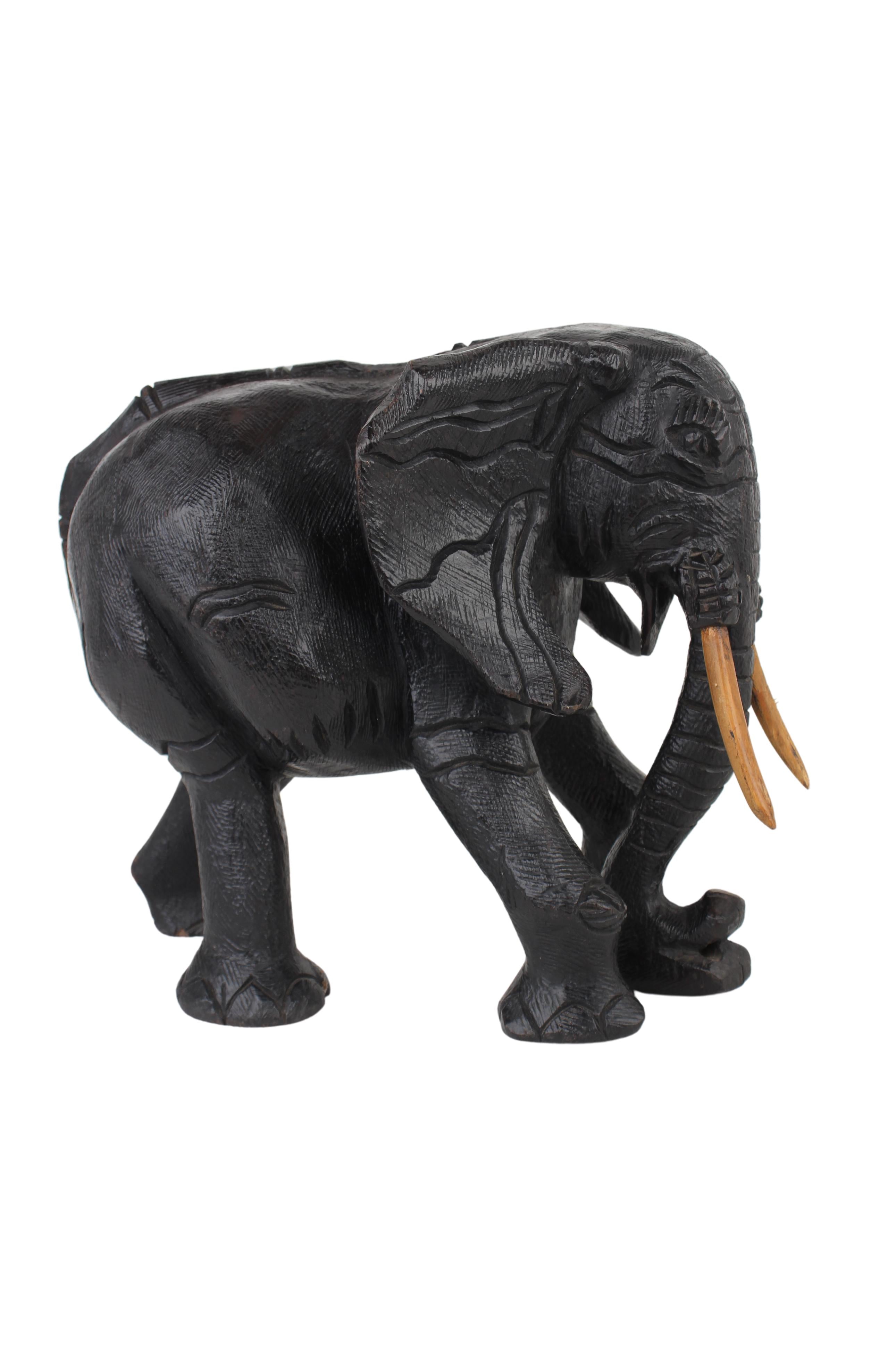 Chichewa Tribe Wooden Elephant ~13" Tall (New 2024)