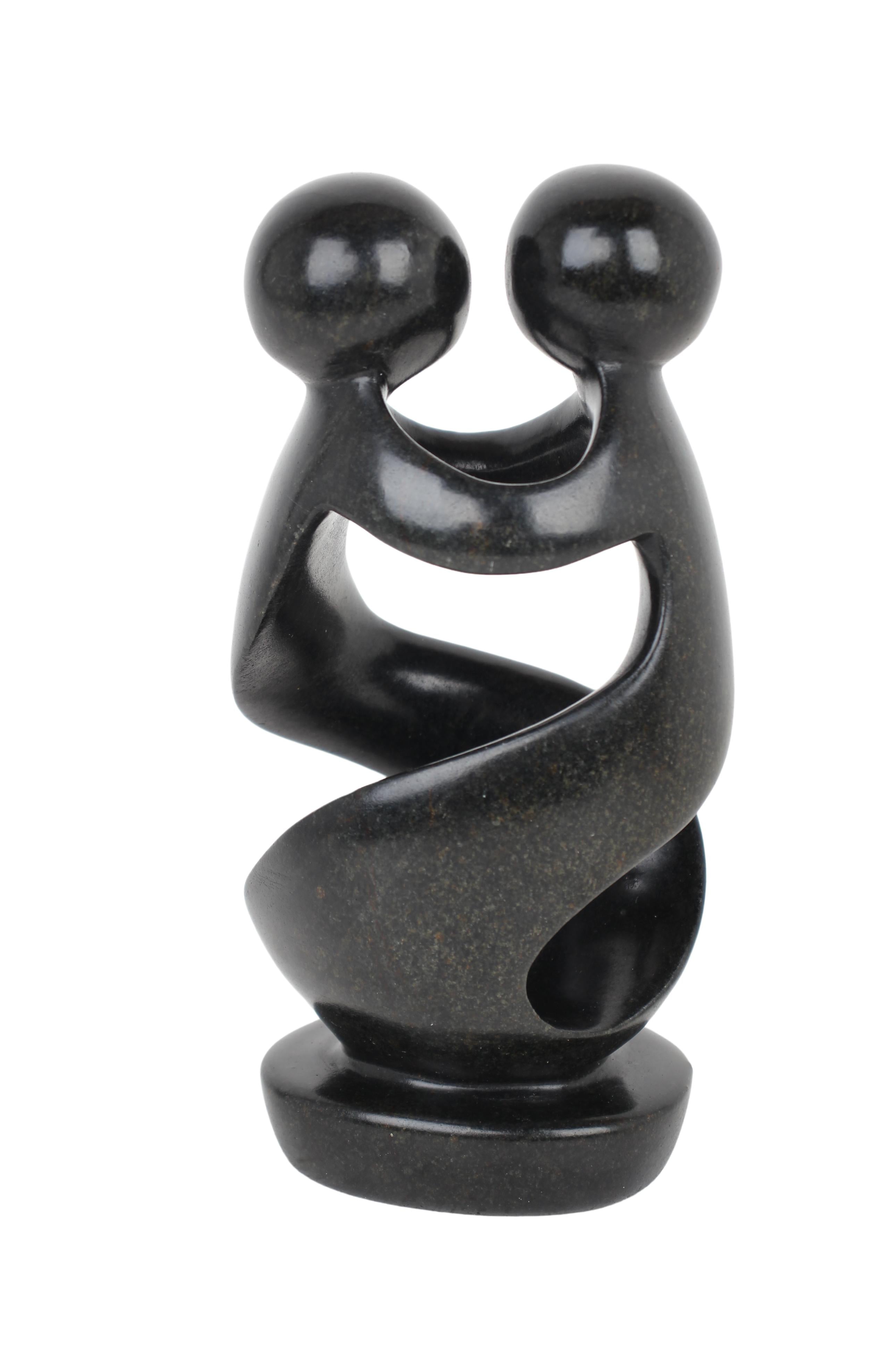 Shona Tribe Serpentine Stone Dancing Lovers ~7.9" Tall (New 2024)