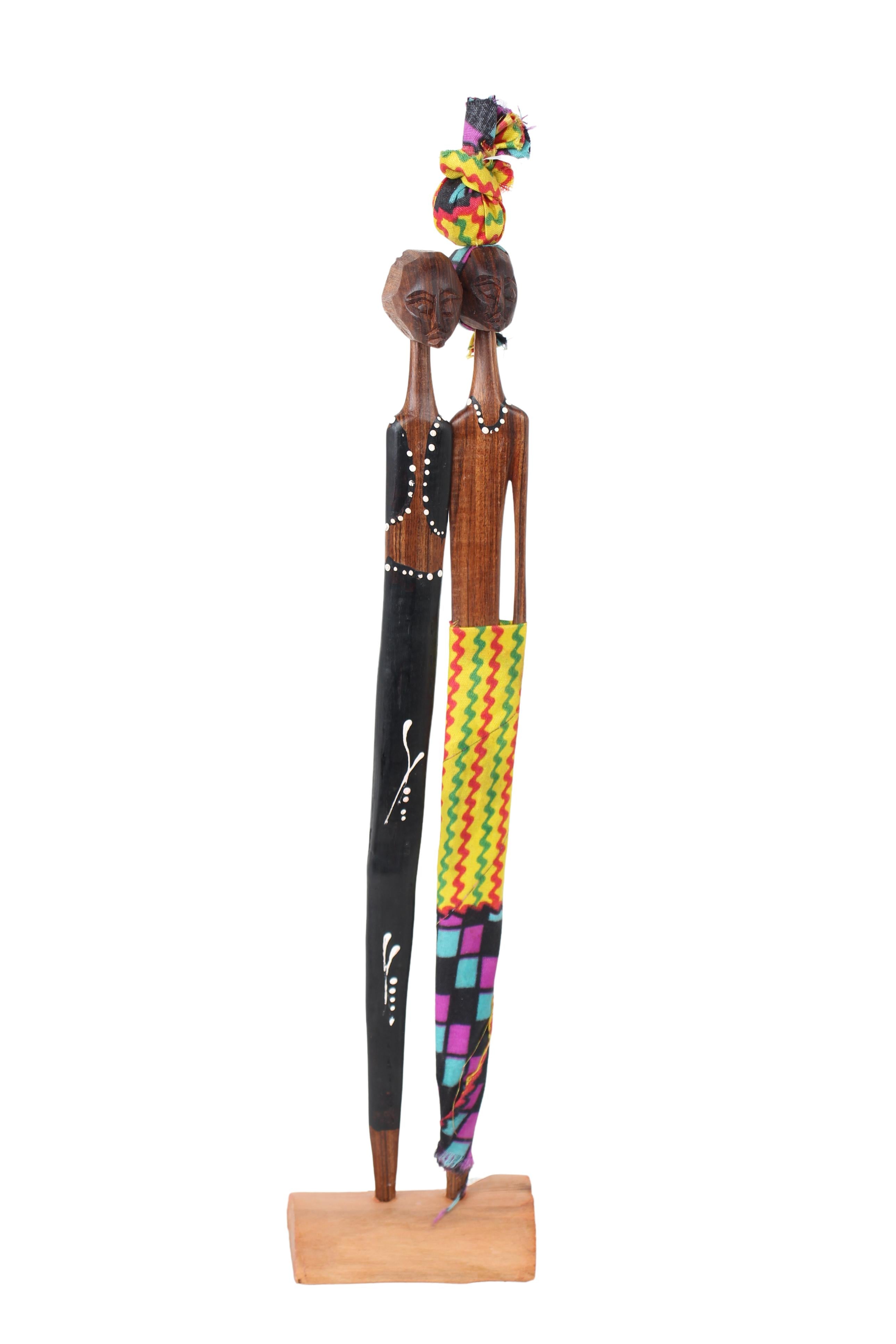 Makonde Tribe Mozambican Family ~14.6" Tall (New 2024)
